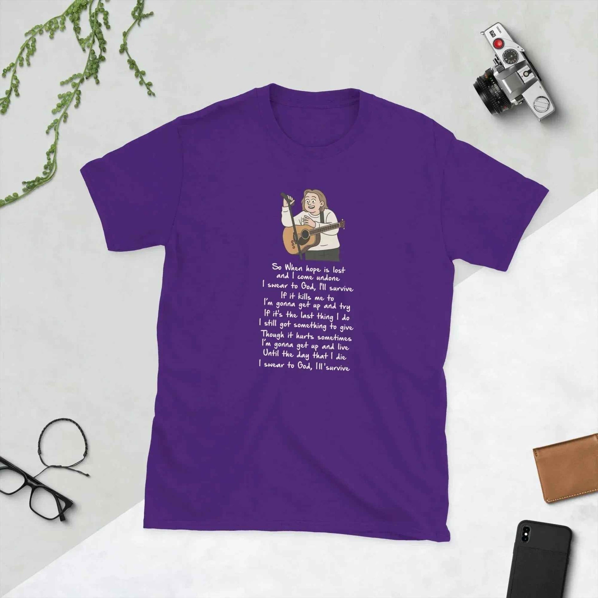 Lewis Capaldi Unisex T-Shirt | Cotton Blend "Survive" Lyrics Tee alcyone213k