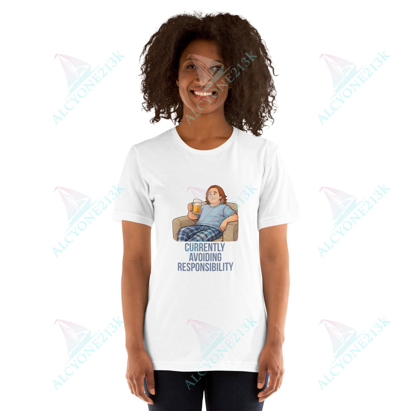 Lewis Capaldi Unisex T-Shirt - Currently Avoiding Responsibility - Funny Quotes alcyone213k