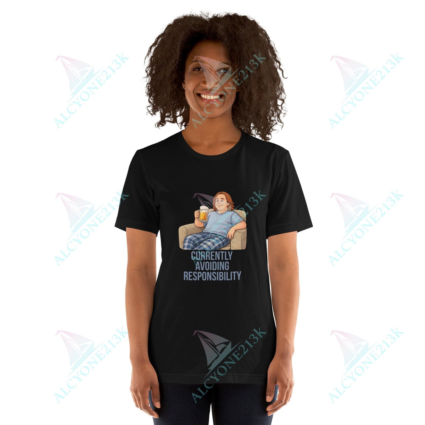 Lewis Capaldi Unisex T-Shirt - Currently Avoiding Responsibility - Funny Quotes alcyone213k