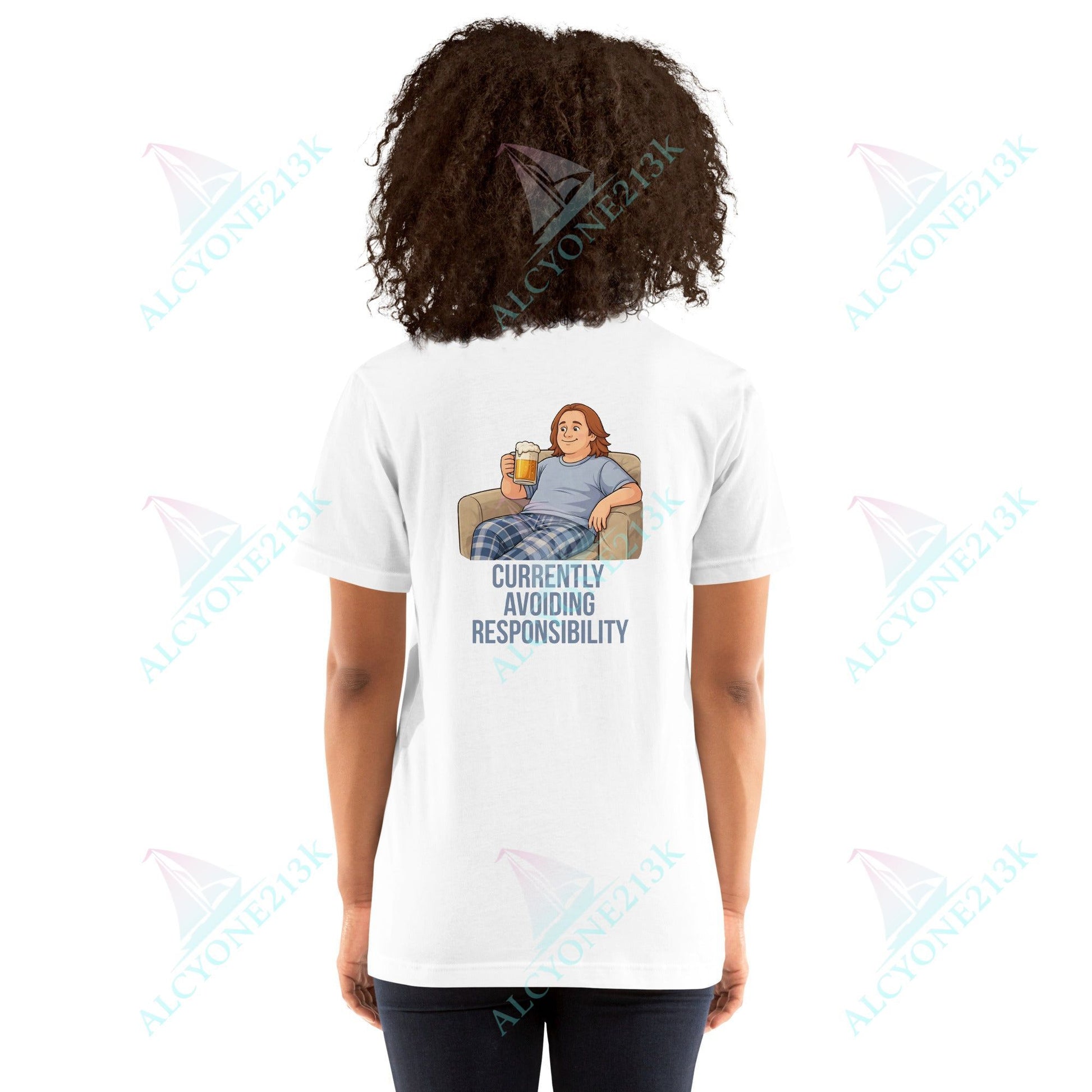 Lewis Capaldi Unisex T-Shirt - Currently Avoiding Responsibility - Funny Quotes alcyone213k