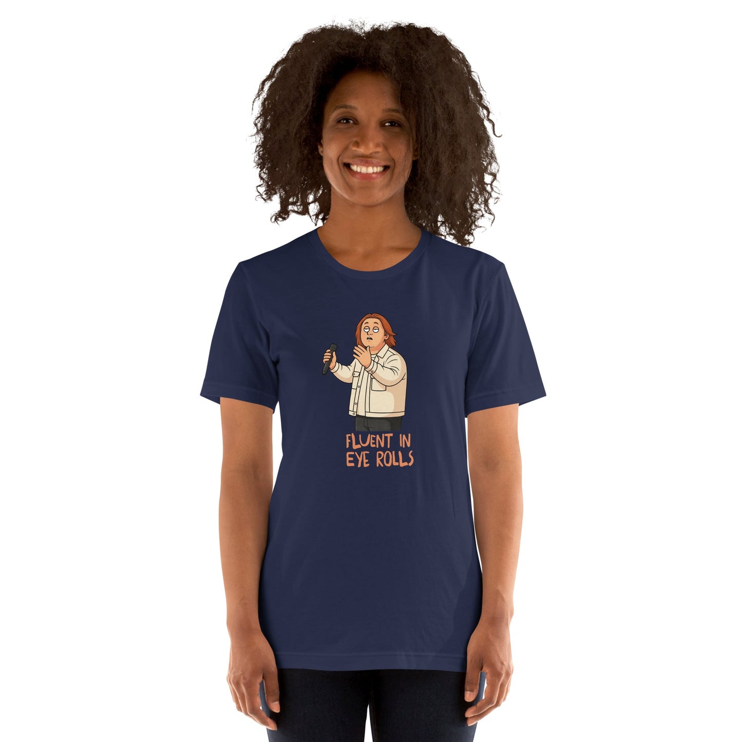 Lewis Capaldi Unisex T-Shirt - Fluent In Eye Rolls - Funny Quotes alcyone213k