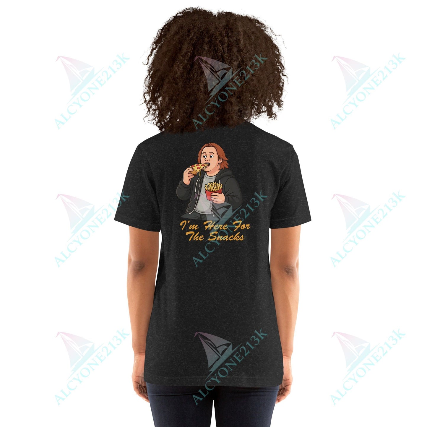 Lewis Capaldi Unisex T-Shirt - I'm Here For The Snacks - Funny Quotes alcyone213k