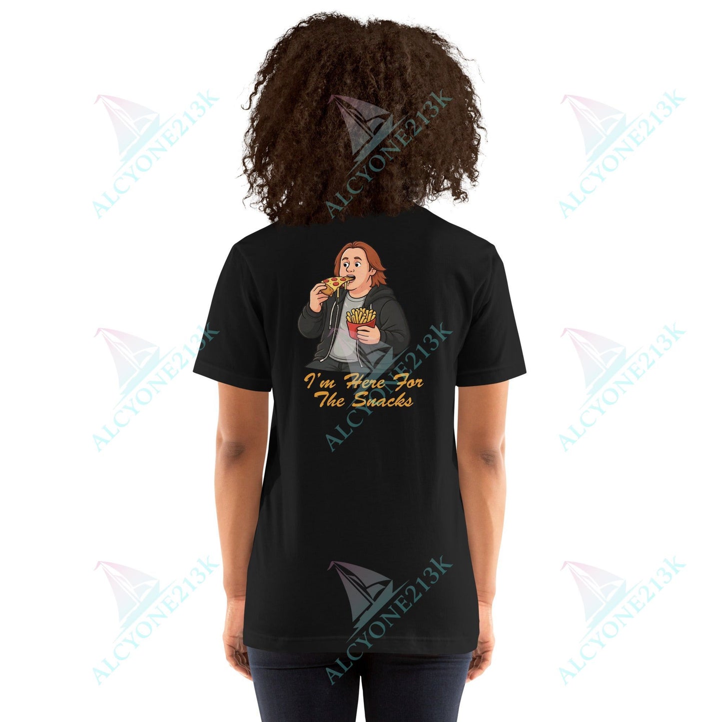 Lewis Capaldi Unisex T-Shirt - I'm Here For The Snacks - Funny Quotes alcyone213k