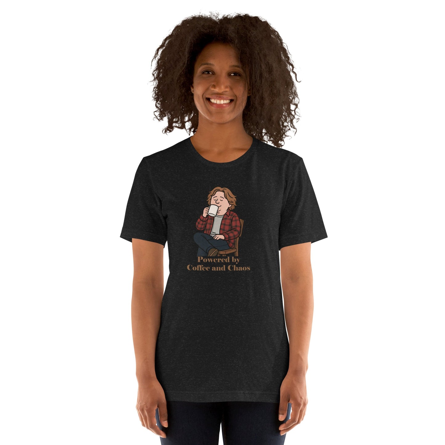 Lewis Capaldi Unisex T-Shirt - Powered By Coffee And Chaos - Funny Quotes alcyone213k