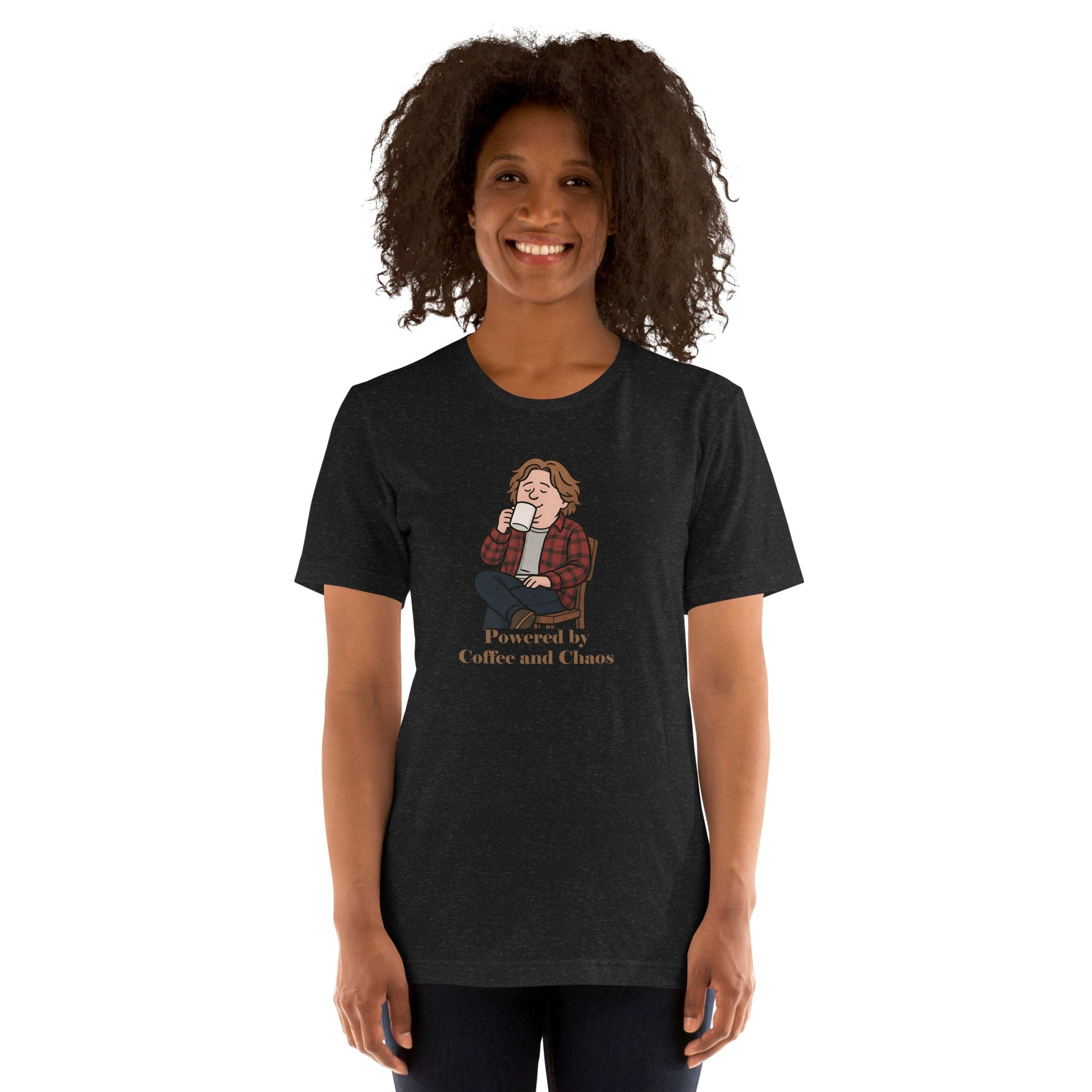 Lewis Capaldi Unisex T-Shirt - Powered By Coffee And Chaos - Funny Quotes alcyone213k