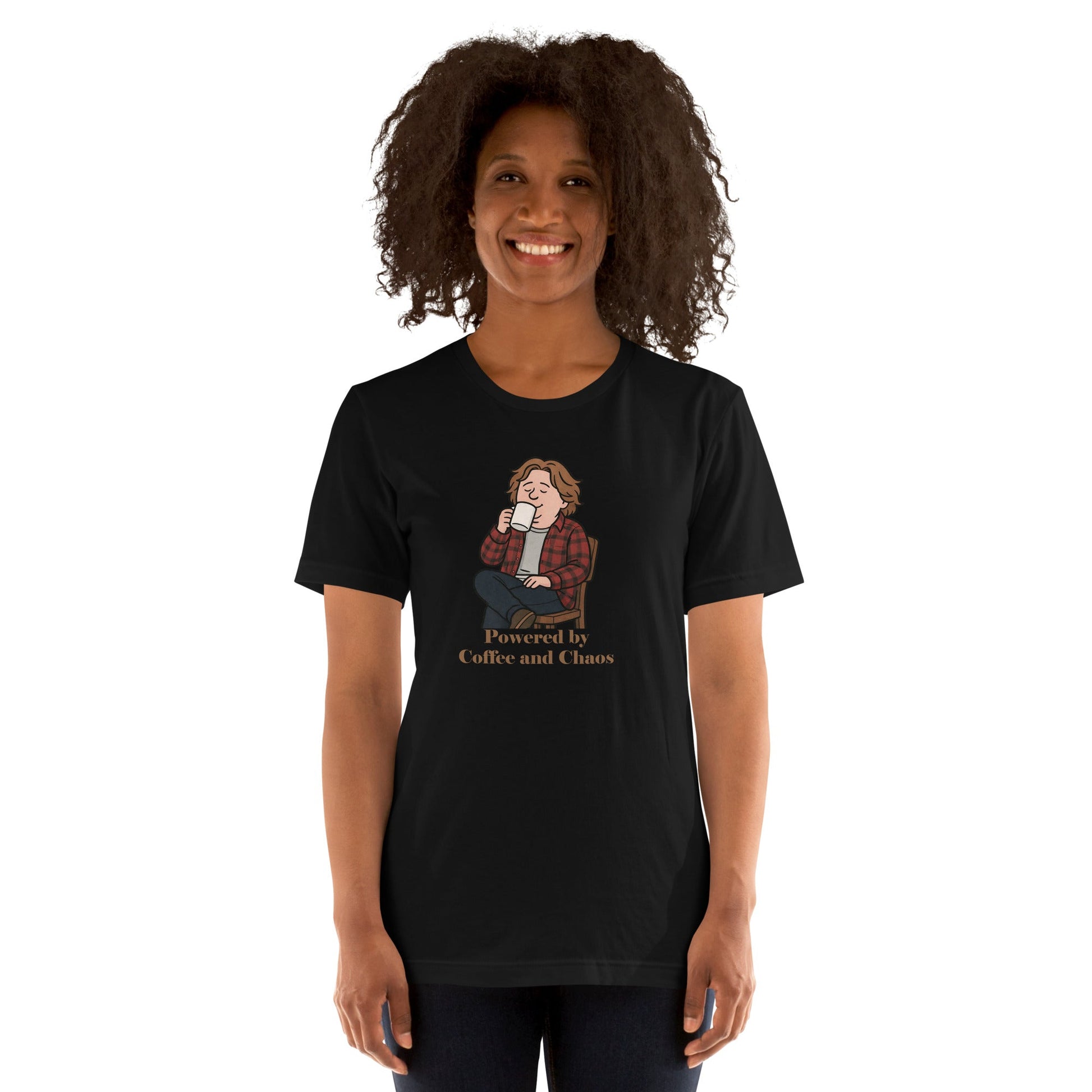 Lewis Capaldi Unisex T-Shirt - Powered By Coffee And Chaos - Funny Quotes alcyone213k