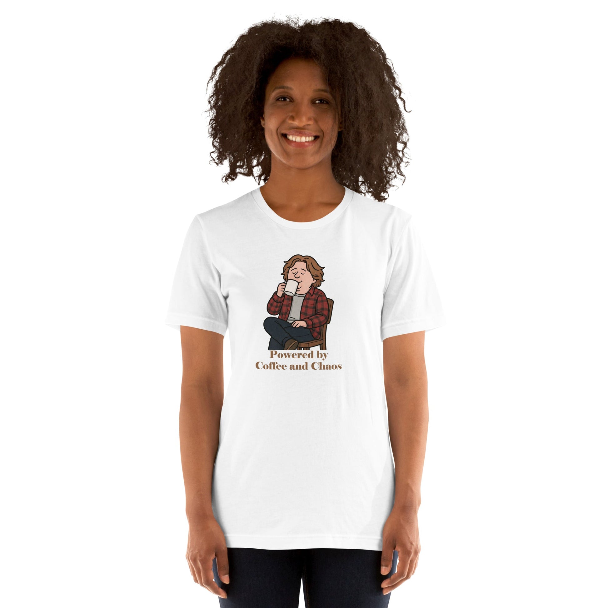 Lewis Capaldi Unisex T-Shirt - Powered By Coffee And Chaos - Funny Quotes alcyone213k