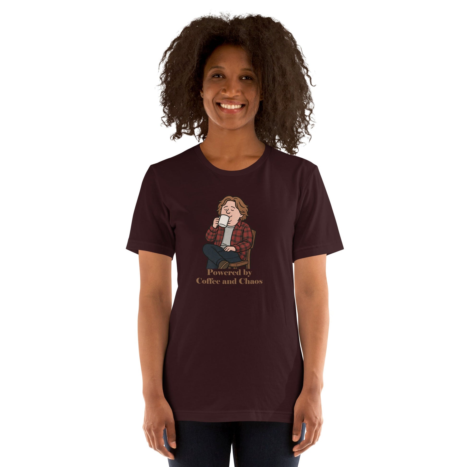 Lewis Capaldi Unisex T-Shirt - Powered By Coffee And Chaos - Funny Quotes alcyone213k