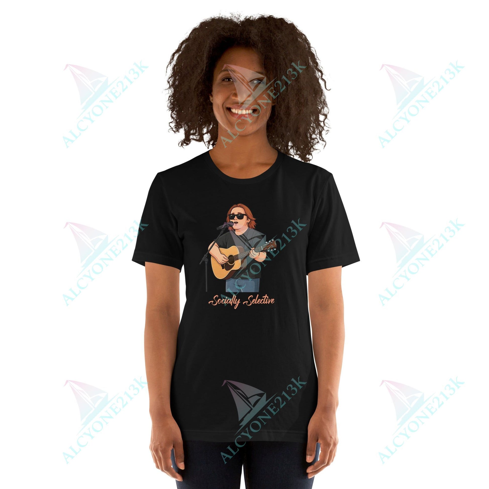 Lewis Capaldi Unisex T-Shirt - Socially Selective - Funny Quotes alcyone213k