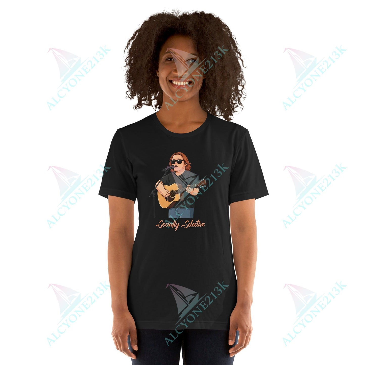 Lewis Capaldi Unisex T-Shirt - Socially Selective - Funny Quotes alcyone213k