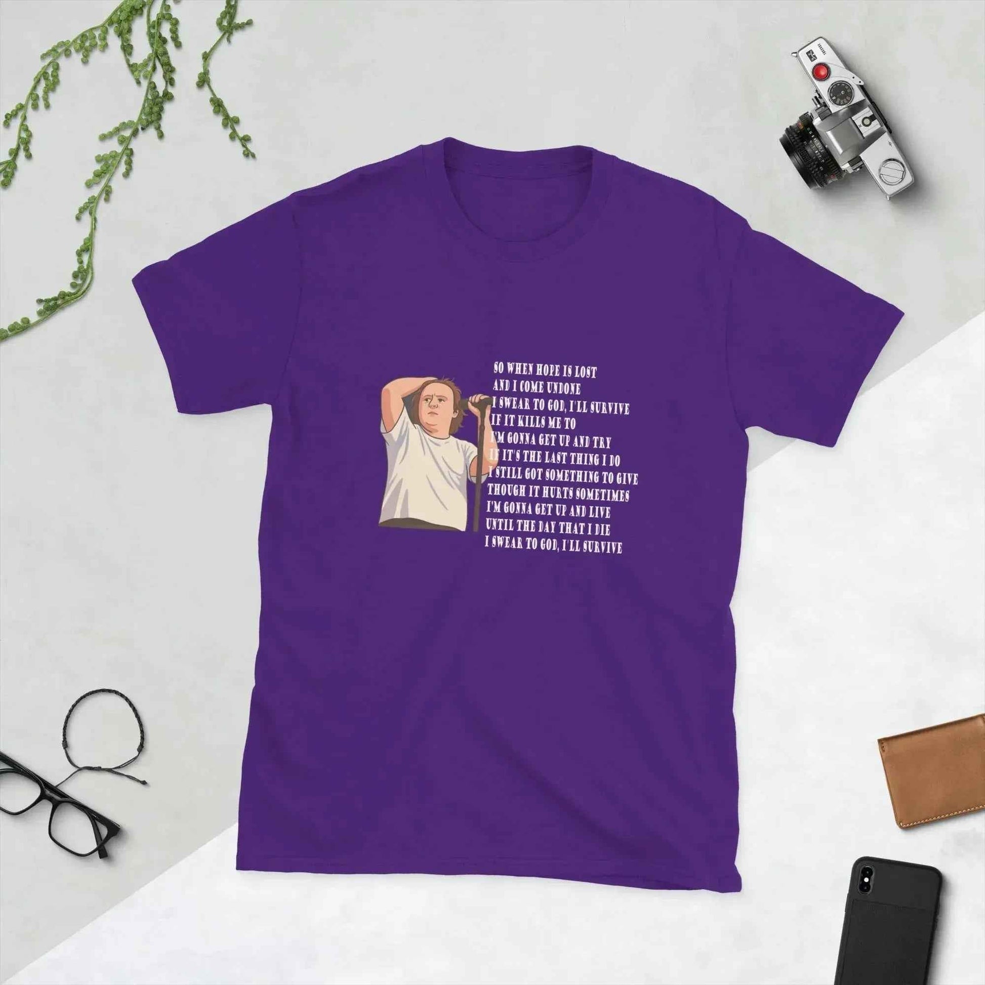 Lewis Capaldi Unisex T-Shirt | 'Survive' Lyrics Cotton Graphic Tee alcyone213k