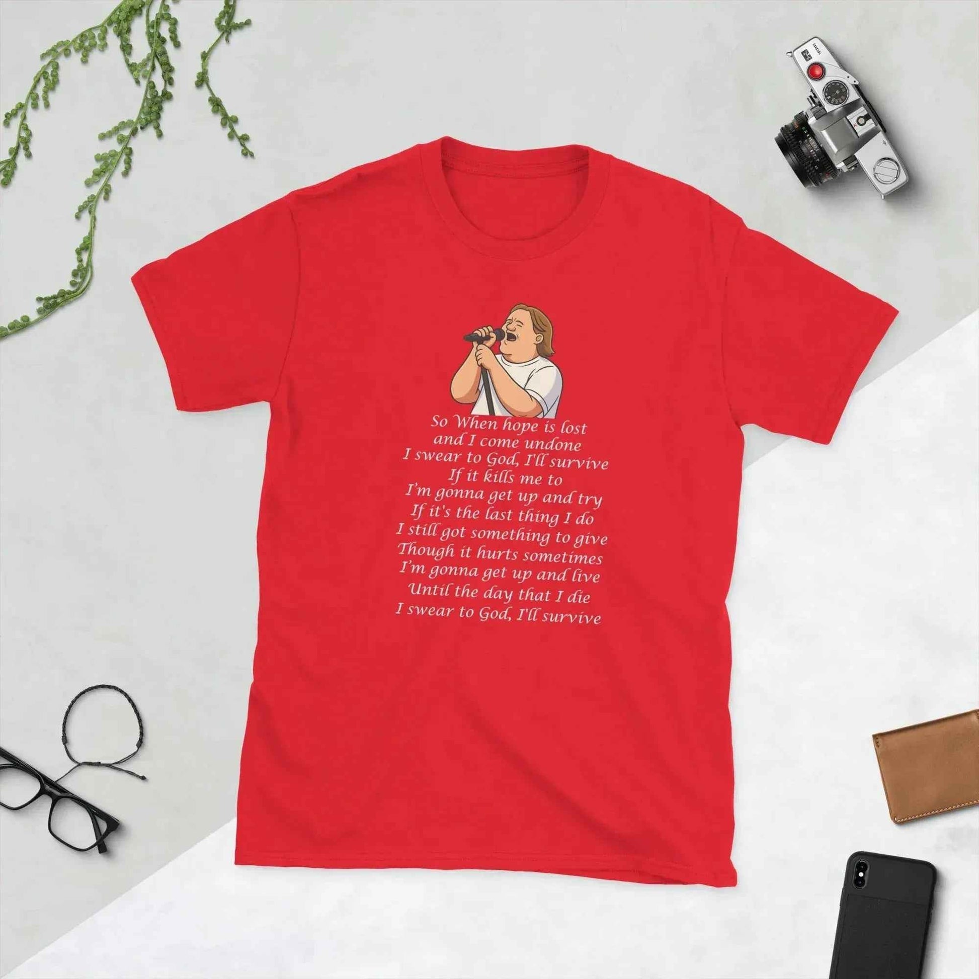 Lewis Capaldi Unisex T-Shirt | Survive Lyrics Cotton Blend Tee alcyone213k