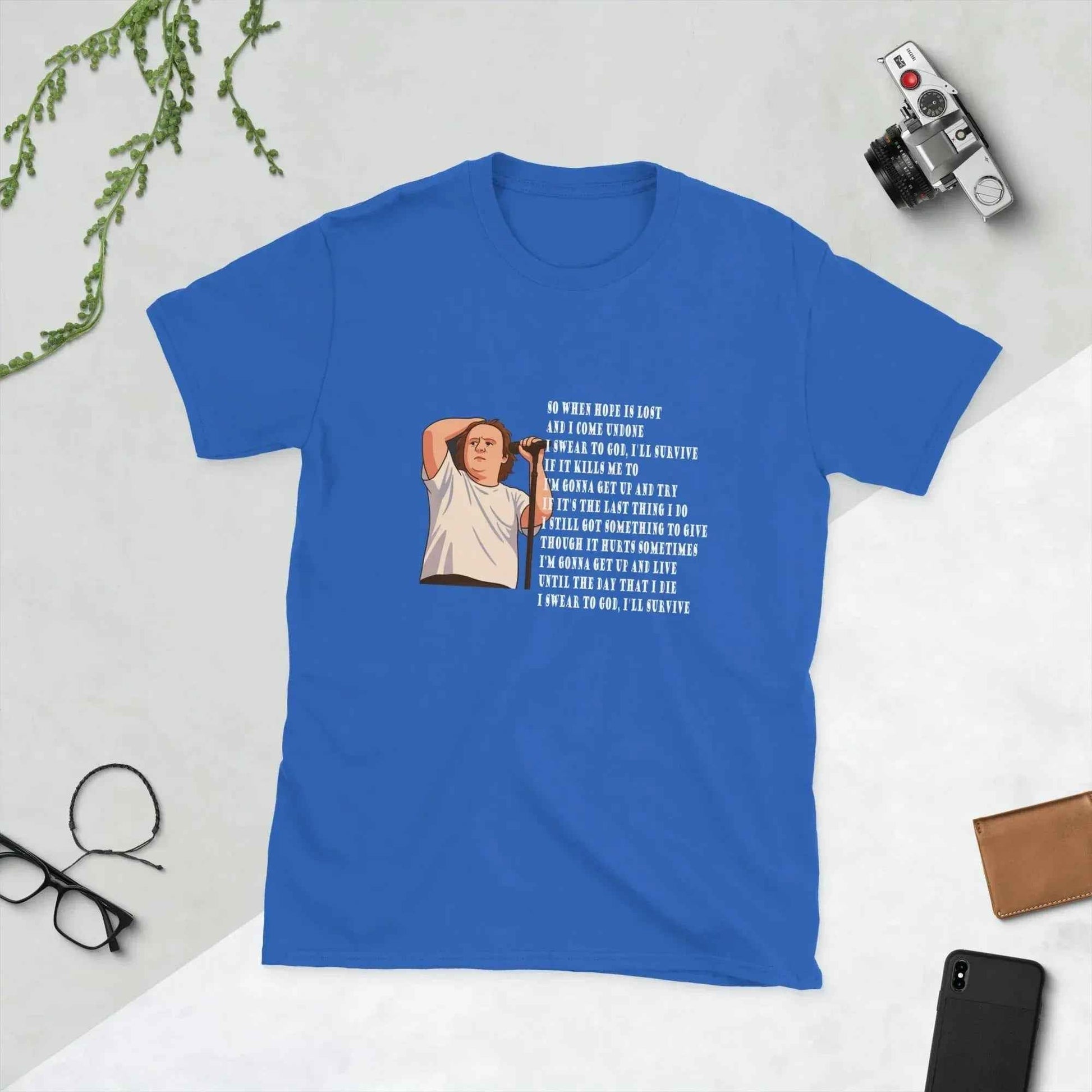 Lewis Capaldi Unisex T-Shirt | 'Survive' Lyrics Cotton Graphic Tee alcyone213k
