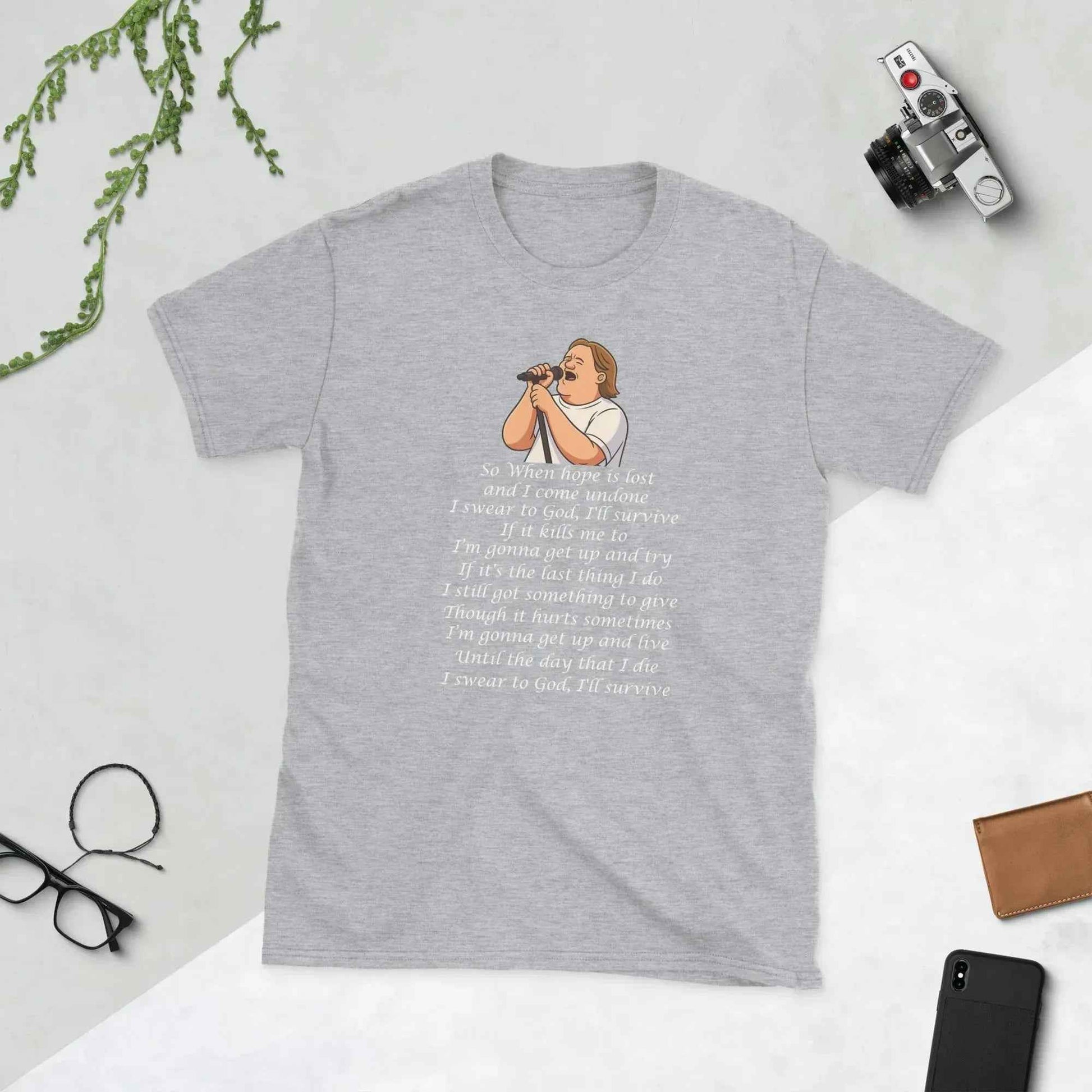 Lewis Capaldi Unisex T-Shirt | Survive Lyrics Cotton Blend Tee alcyone213k