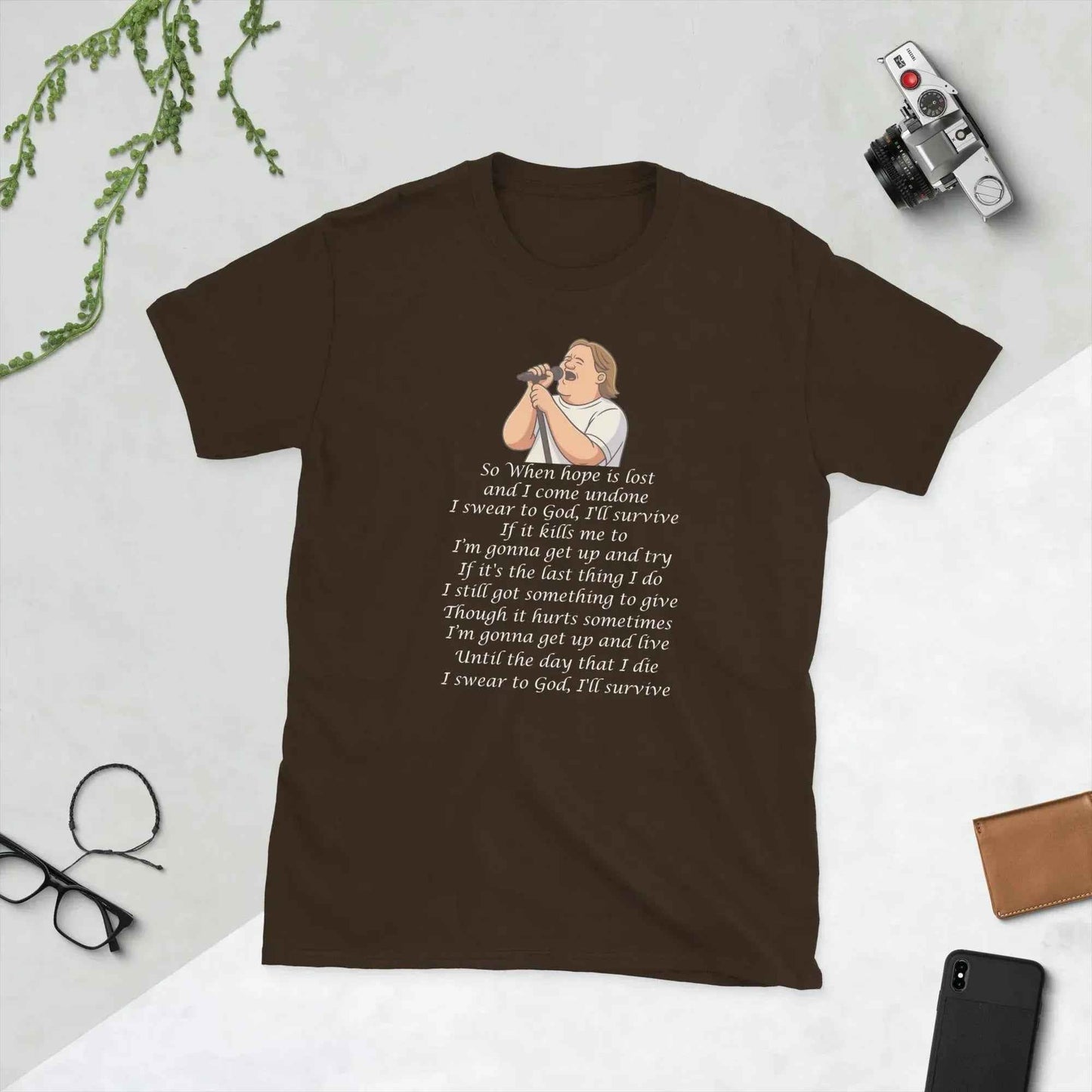 Lewis Capaldi Unisex T-Shirt | Survive Lyrics Cotton Blend Tee alcyone213k
