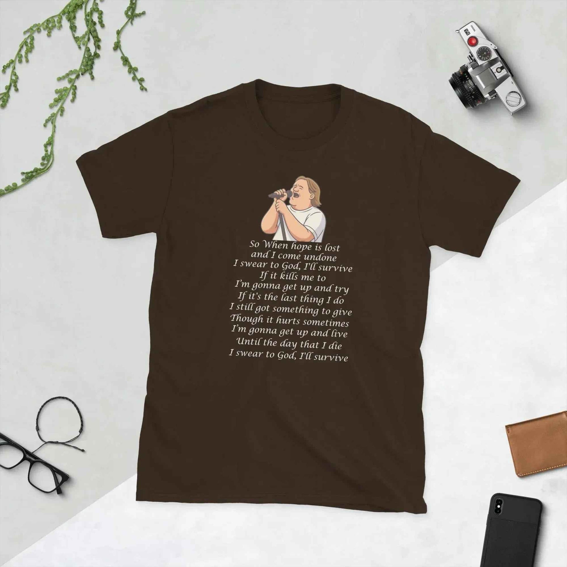 Lewis Capaldi Unisex T-Shirt | Survive Lyrics Cotton Blend Tee alcyone213k