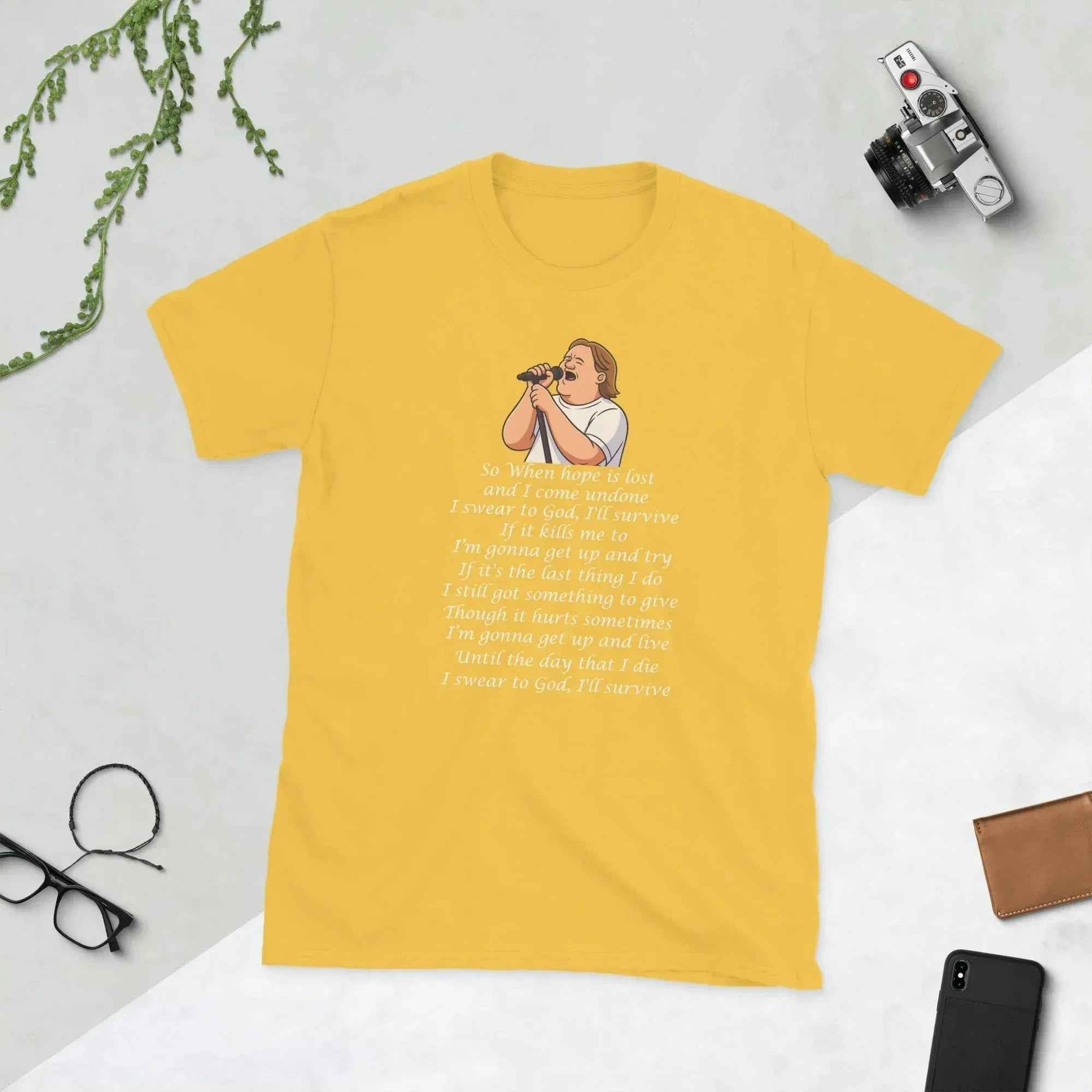 Lewis Capaldi Unisex T-Shirt | Survive Lyrics Cotton Blend Tee alcyone213k