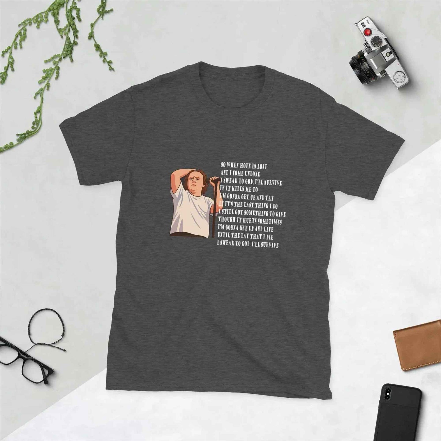 Lewis Capaldi Unisex T-Shirt | 'Survive' Lyrics Cotton Graphic Tee alcyone213k
