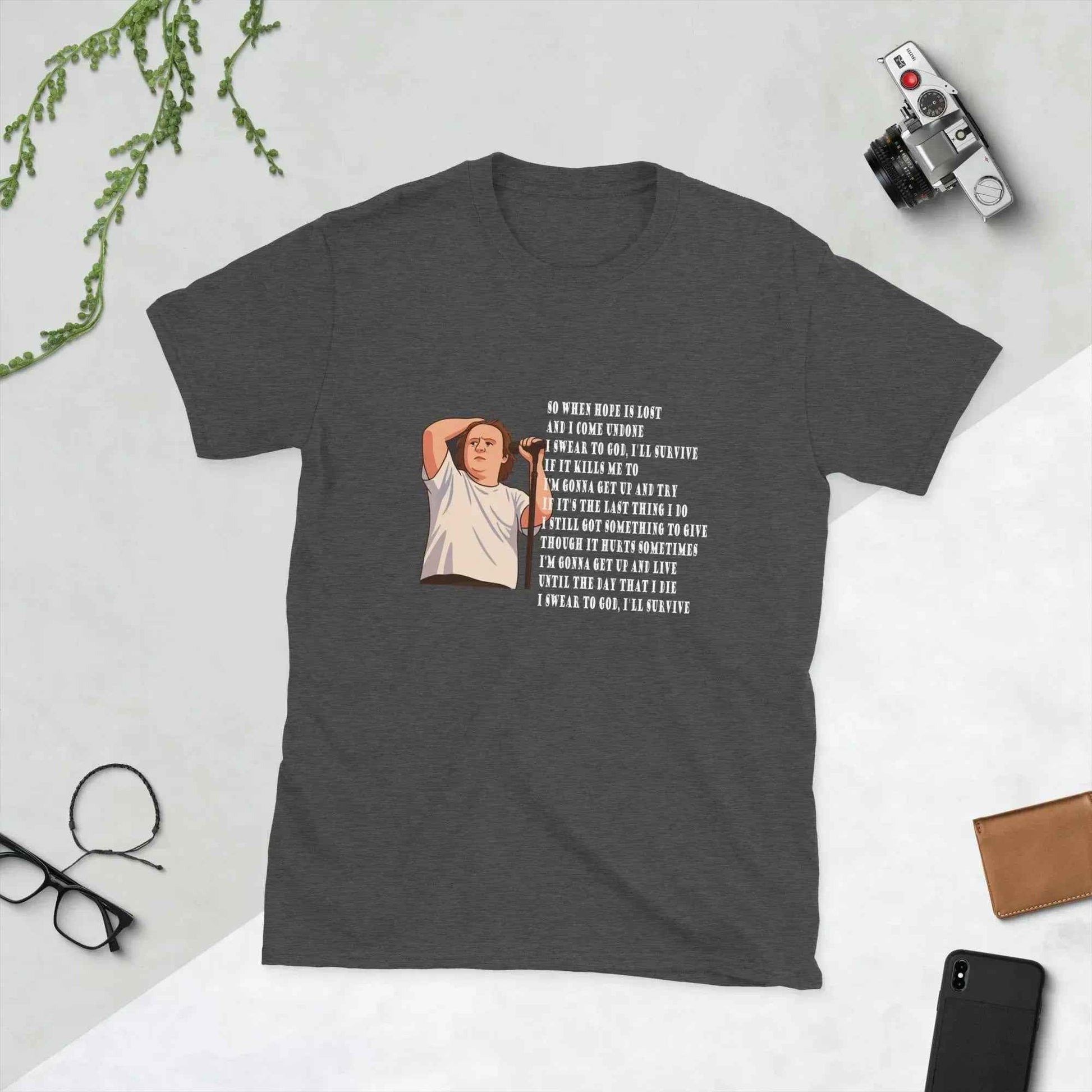 Lewis Capaldi Unisex T-Shirt | 'Survive' Lyrics Cotton Graphic Tee alcyone213k