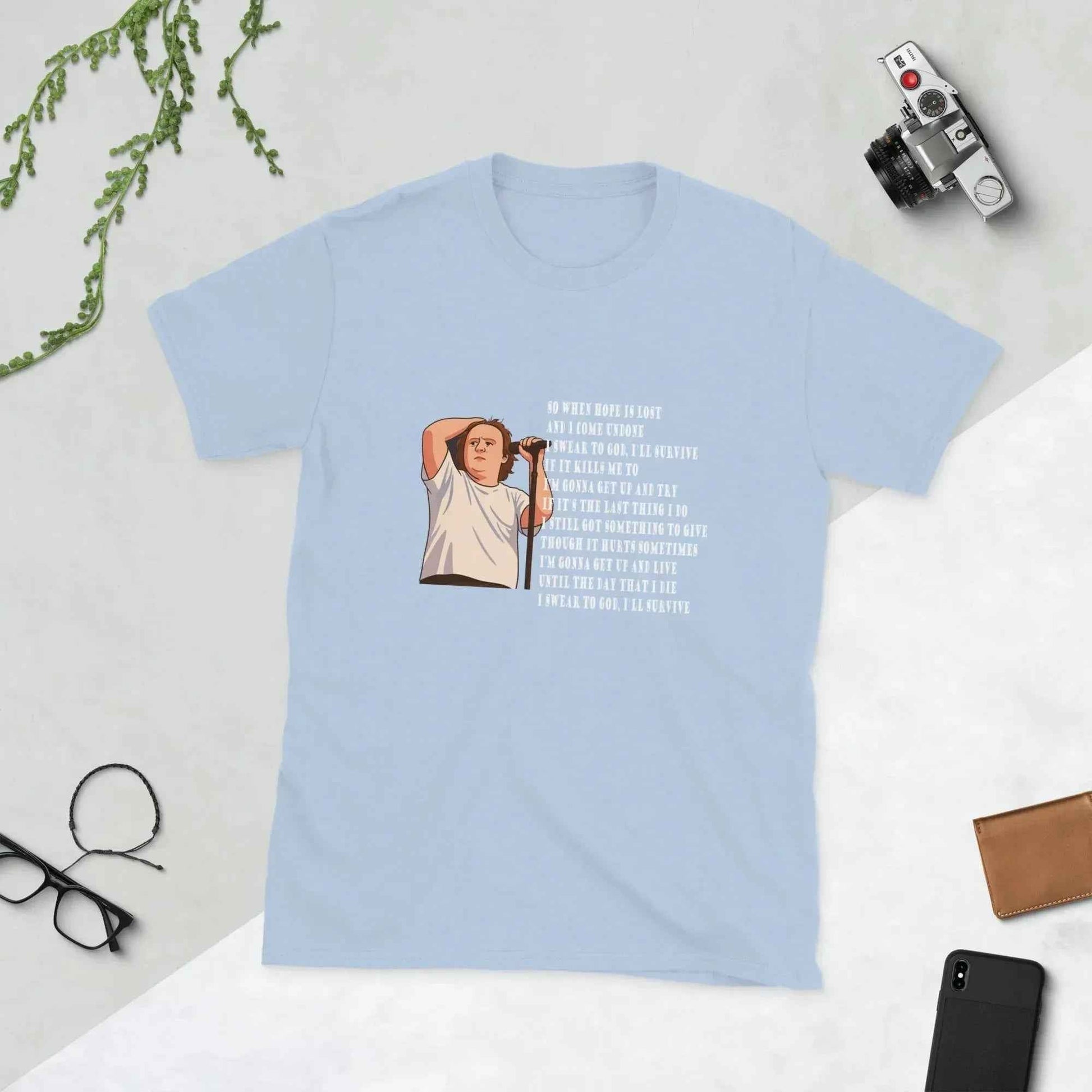 Lewis Capaldi Unisex T-Shirt | 'Survive' Lyrics Cotton Graphic Tee alcyone213k