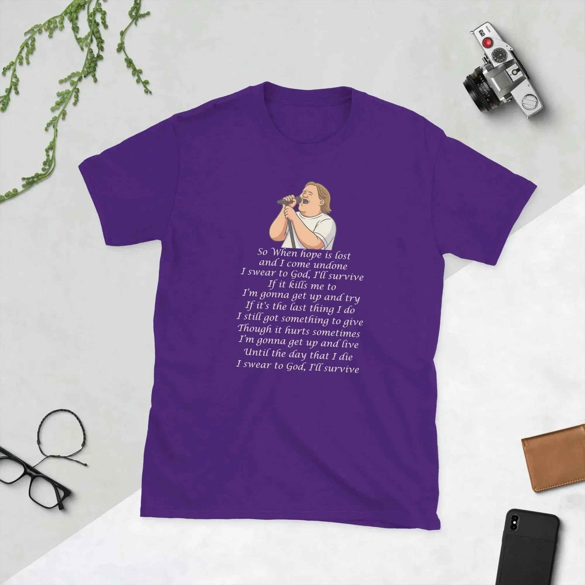 Lewis Capaldi Unisex T-Shirt | Survive Lyrics Cotton Blend Tee alcyone213k