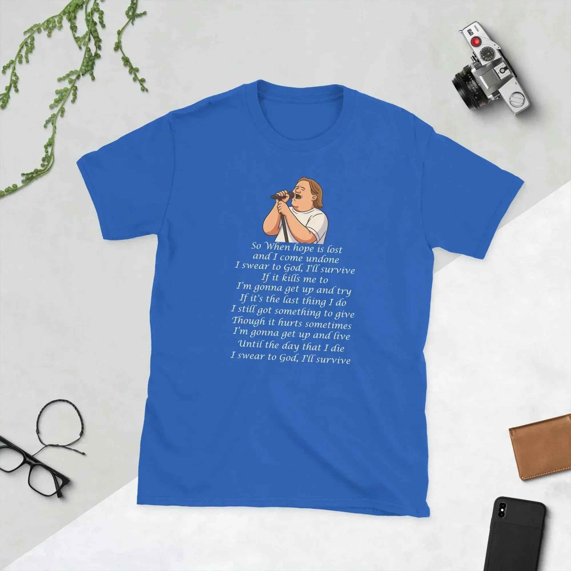 Lewis Capaldi Unisex T-Shirt | Survive Lyrics Cotton Blend Tee alcyone213k