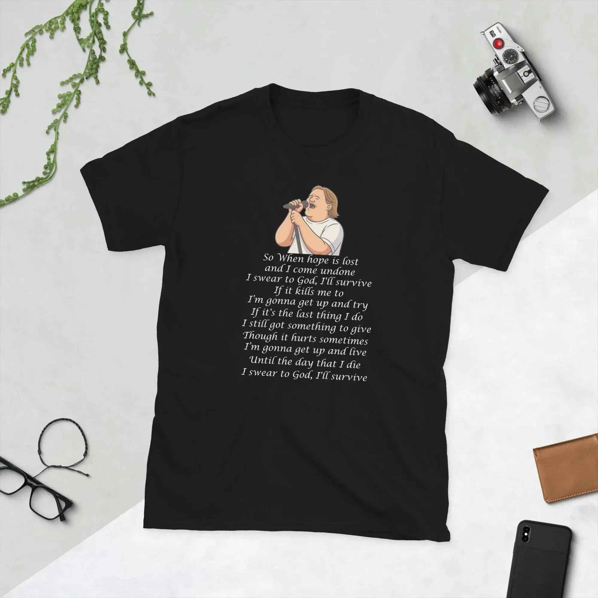 Lewis Capaldi Unisex T-Shirt | Survive Lyrics Cotton Blend Tee alcyone213k