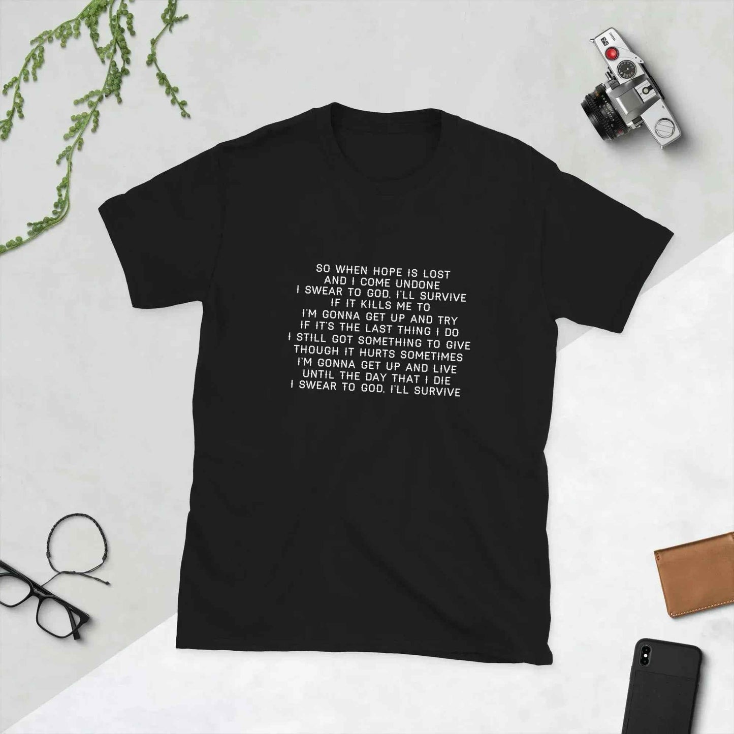 Lewis Capaldi Unisex T-Shirt | Survive Lyrics Cotton Tee alcyone213k