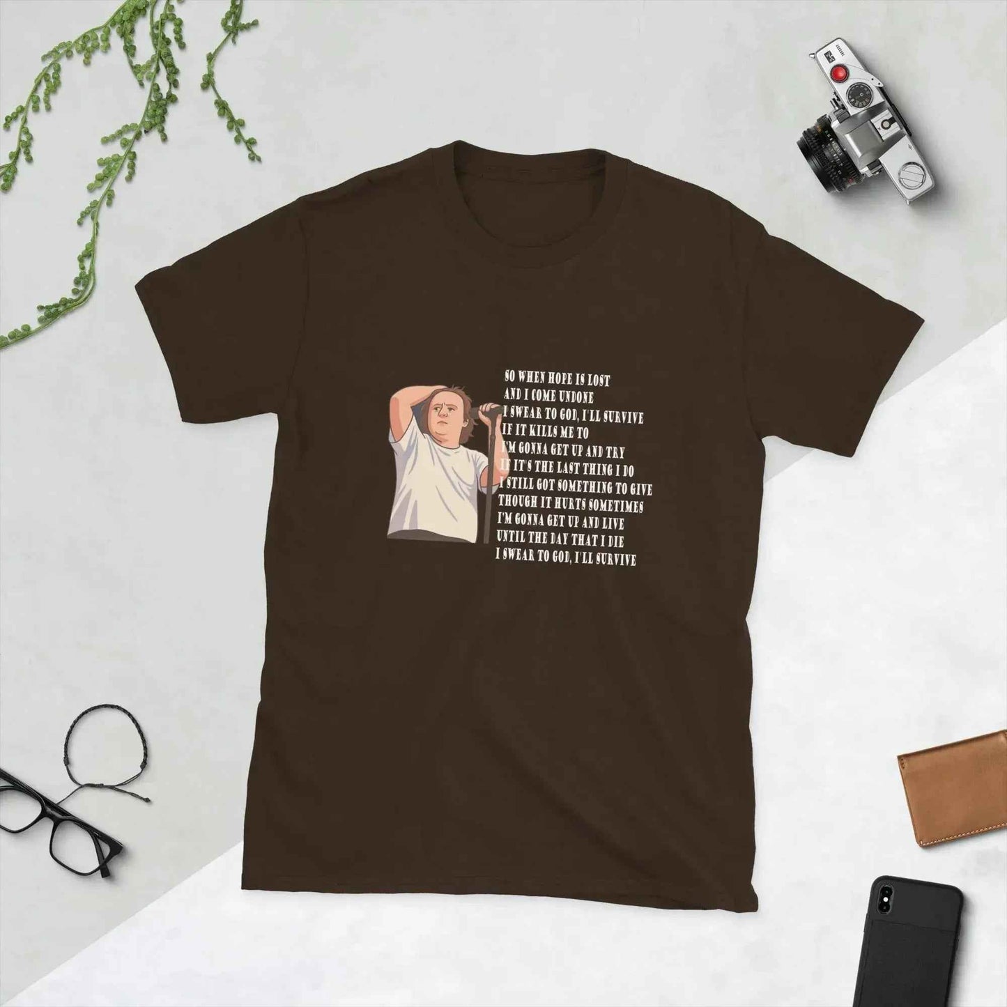 Lewis Capaldi Unisex T-Shirt | 'Survive' Lyrics Cotton Graphic Tee alcyone213k