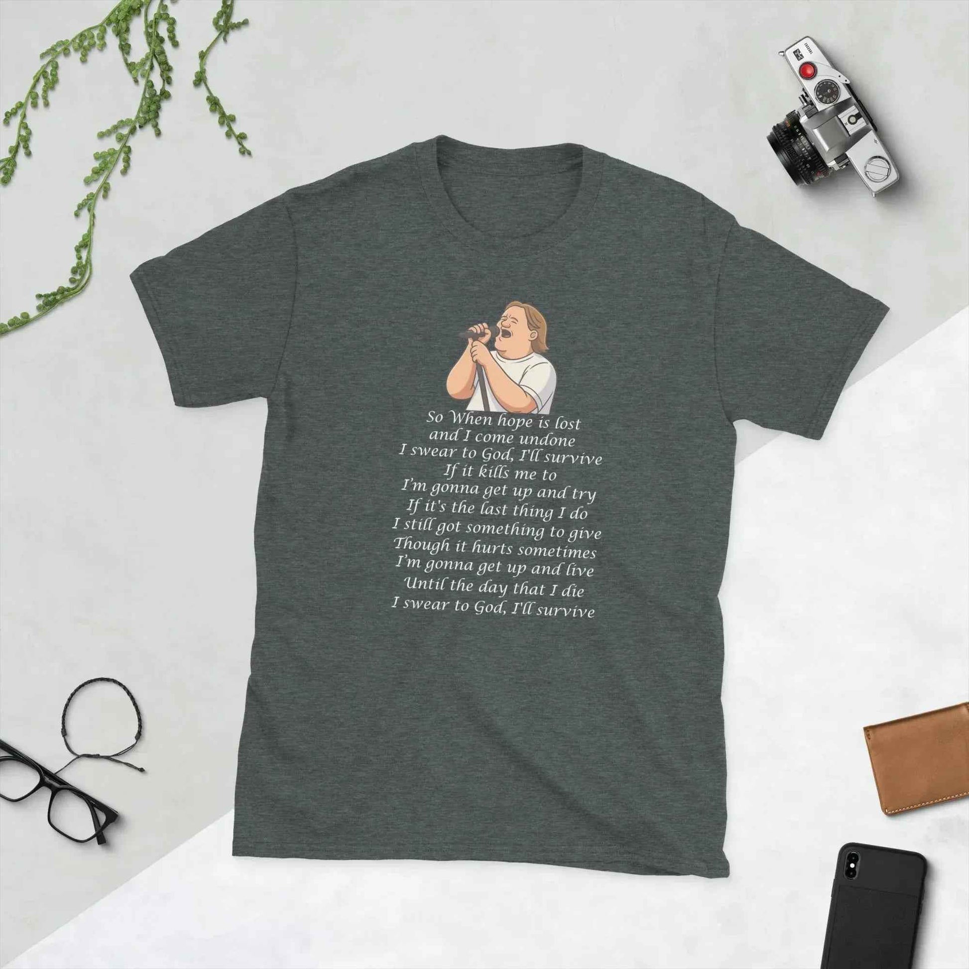 Lewis Capaldi Unisex T-Shirt | Survive Lyrics Cotton Blend Tee alcyone213k