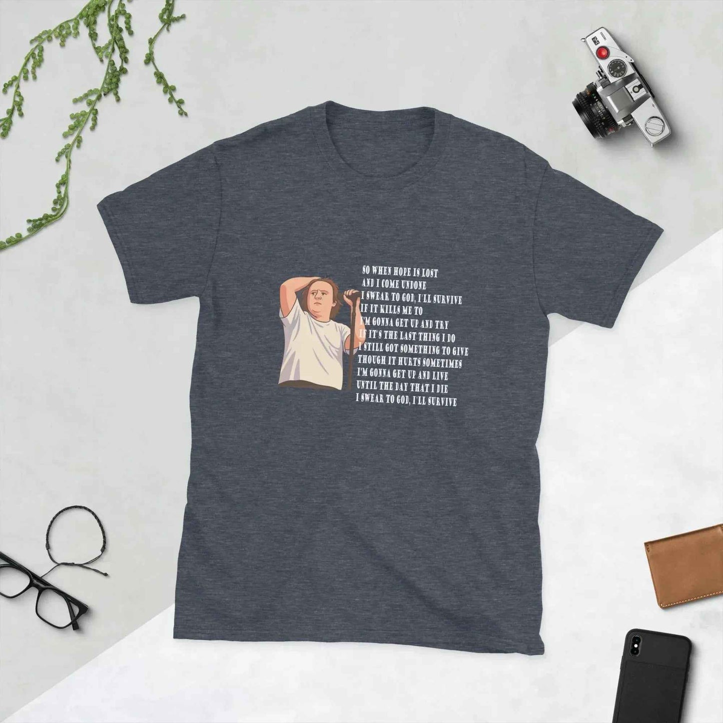 Lewis Capaldi Unisex T-Shirt | 'Survive' Lyrics Cotton Graphic Tee alcyone213k