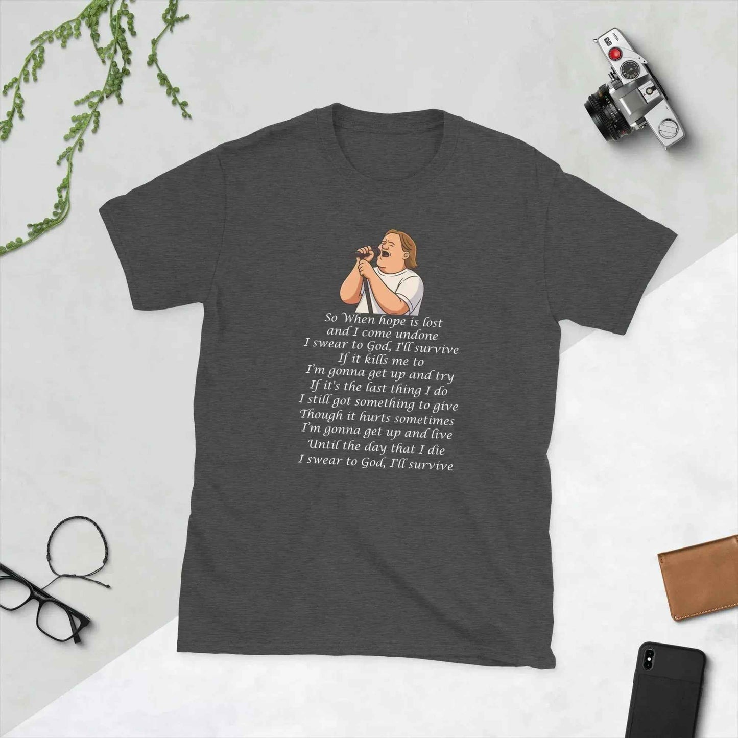 Lewis Capaldi Unisex T-Shirt | Survive Lyrics Cotton Blend Tee alcyone213k
