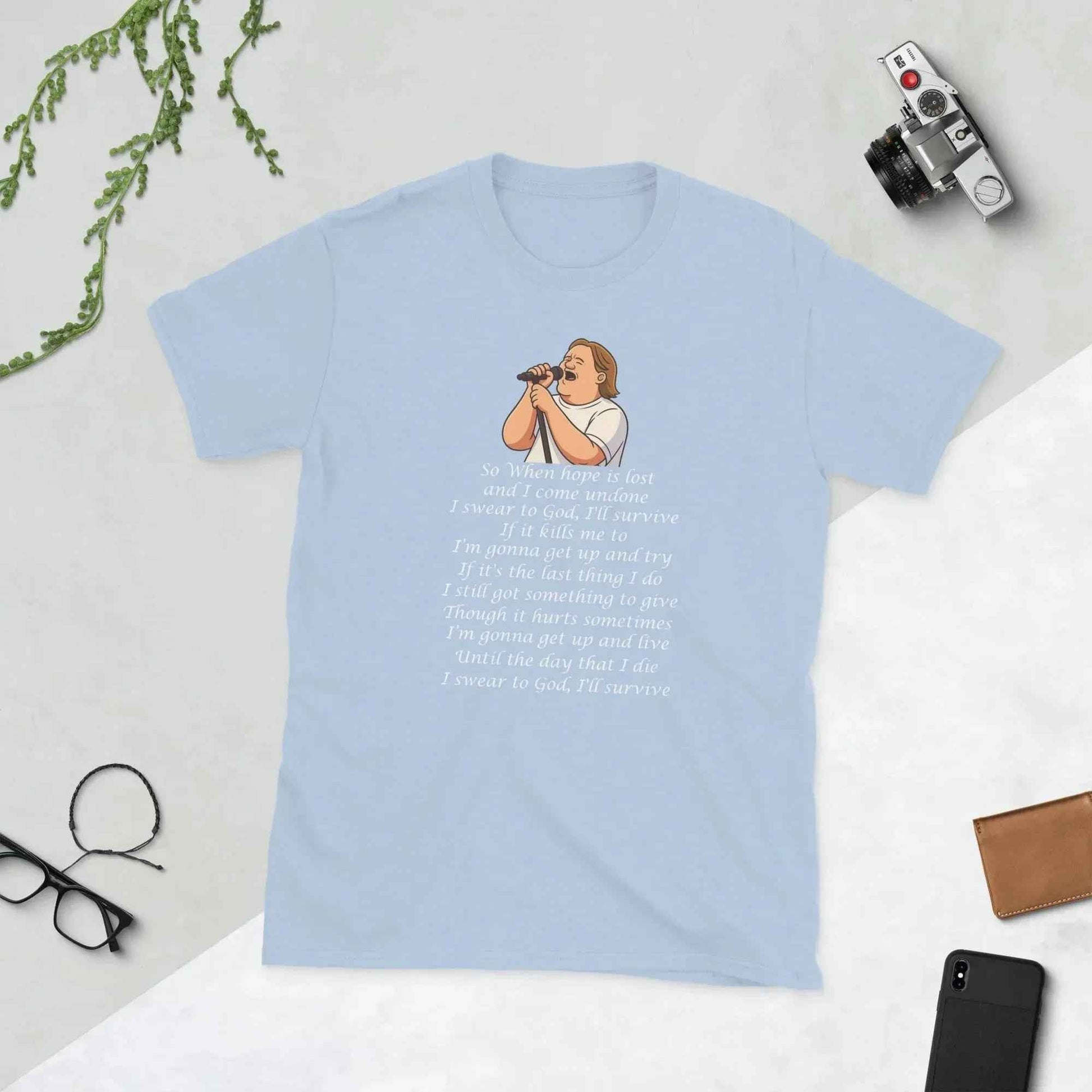 Lewis Capaldi Unisex T-Shirt | Survive Lyrics Cotton Blend Tee alcyone213k