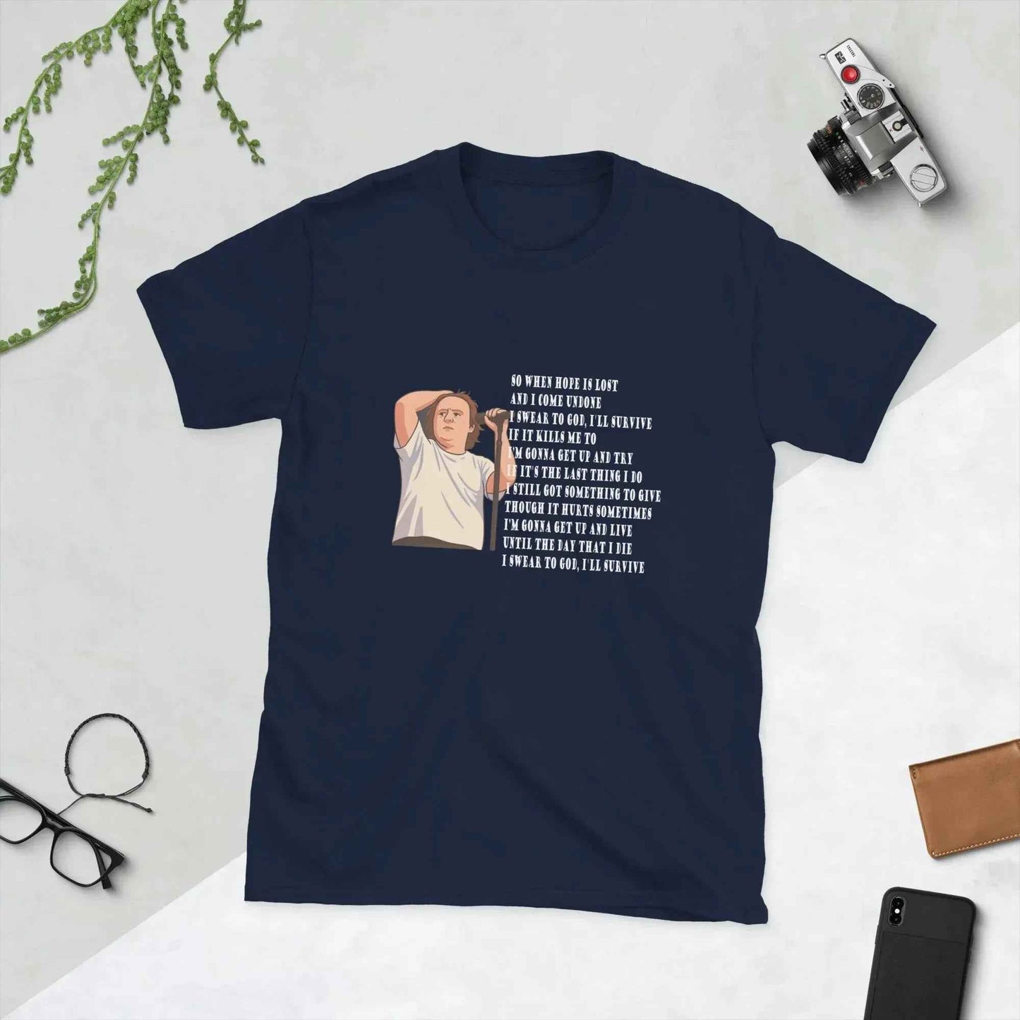 Lewis Capaldi Unisex T-Shirt | 'Survive' Lyrics Cotton Graphic Tee alcyone213k