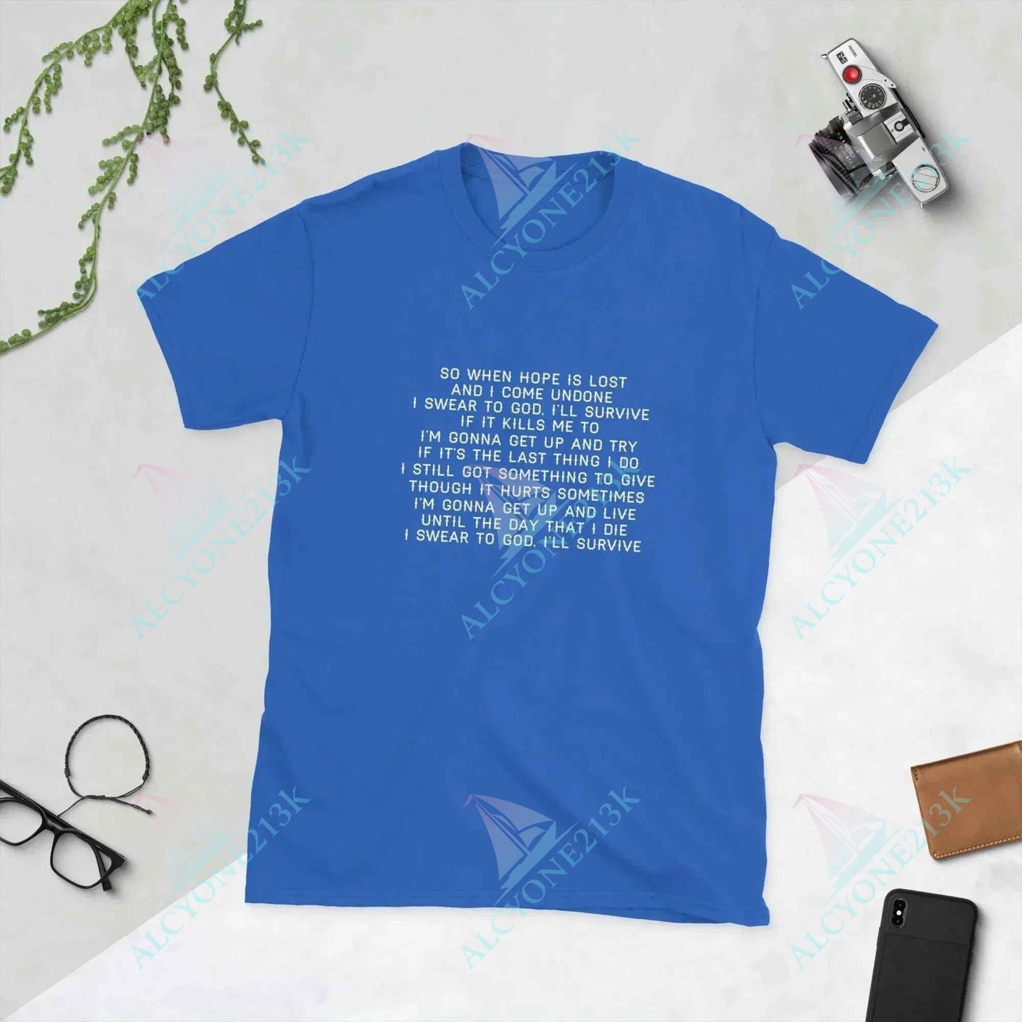 Lewis Capaldi Unisex T-Shirt | Survive Lyrics Cotton Tee alcyone213k