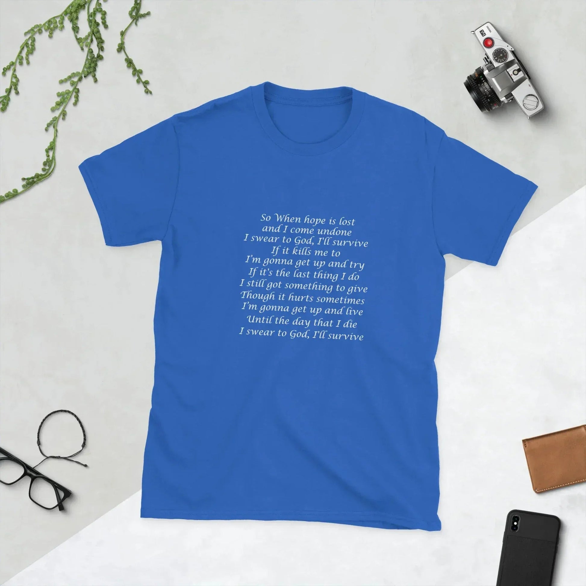Lewis Capaldi Unisex T-Shirt - "Survive" Lyrics Design alcyone213k