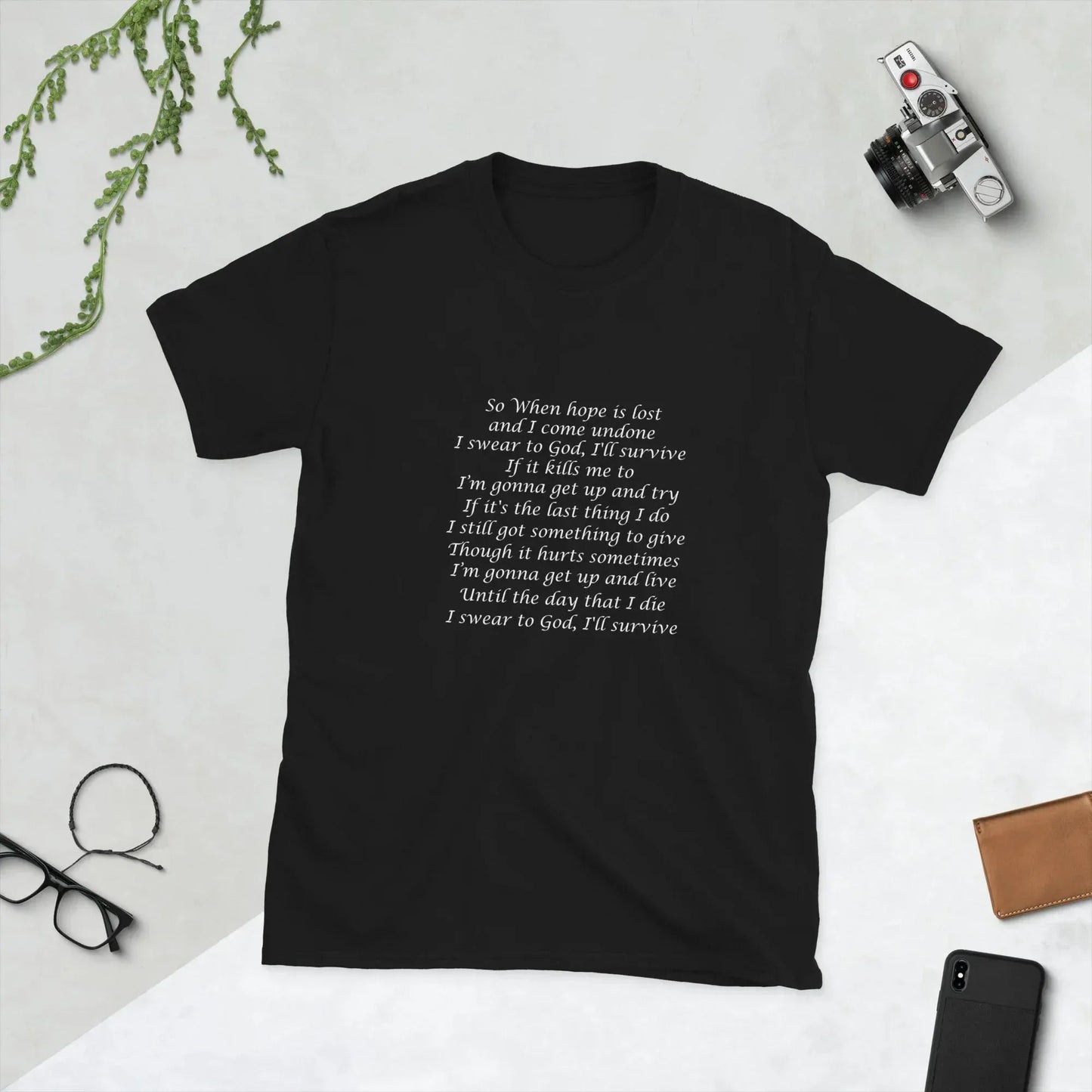 Lewis Capaldi Unisex T-Shirt - "Survive" Lyrics Design alcyone213k