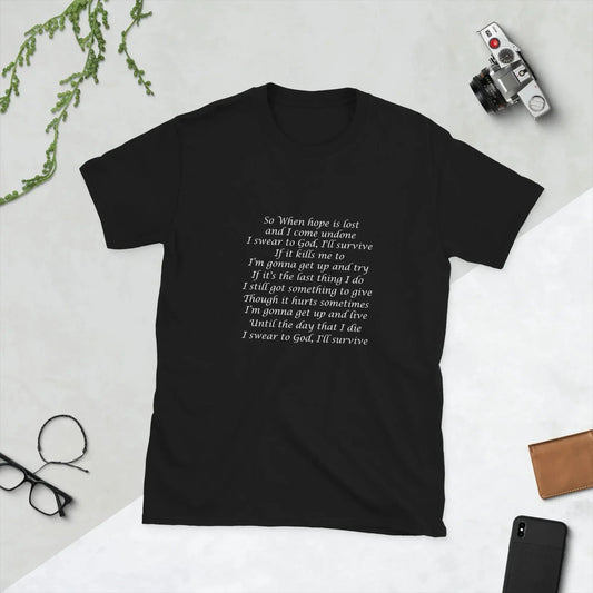 Lewis Capaldi Unisex T-Shirt - "Survive" Lyrics Design alcyone213k