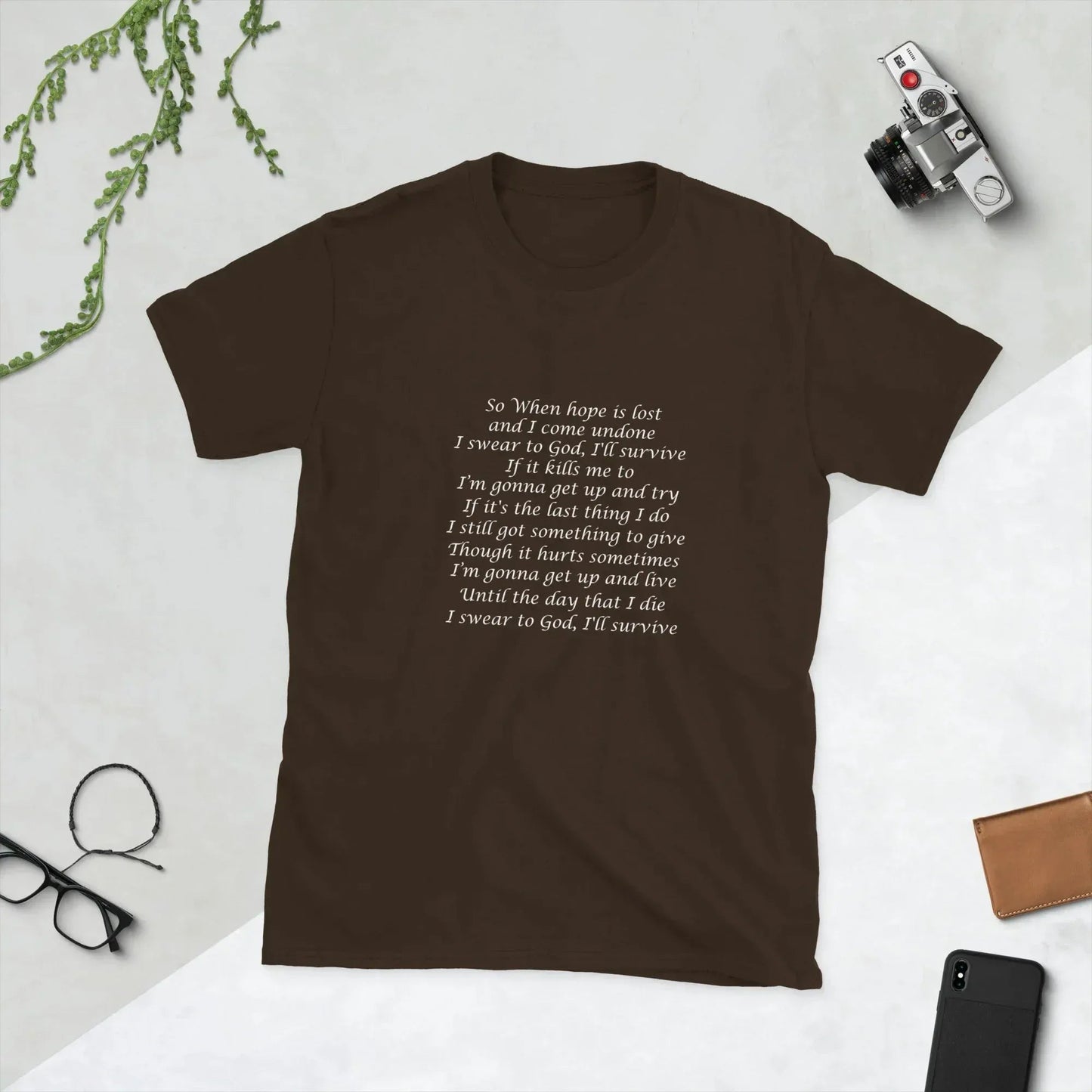 Lewis Capaldi Unisex T-Shirt - "Survive" Lyrics Design alcyone213k