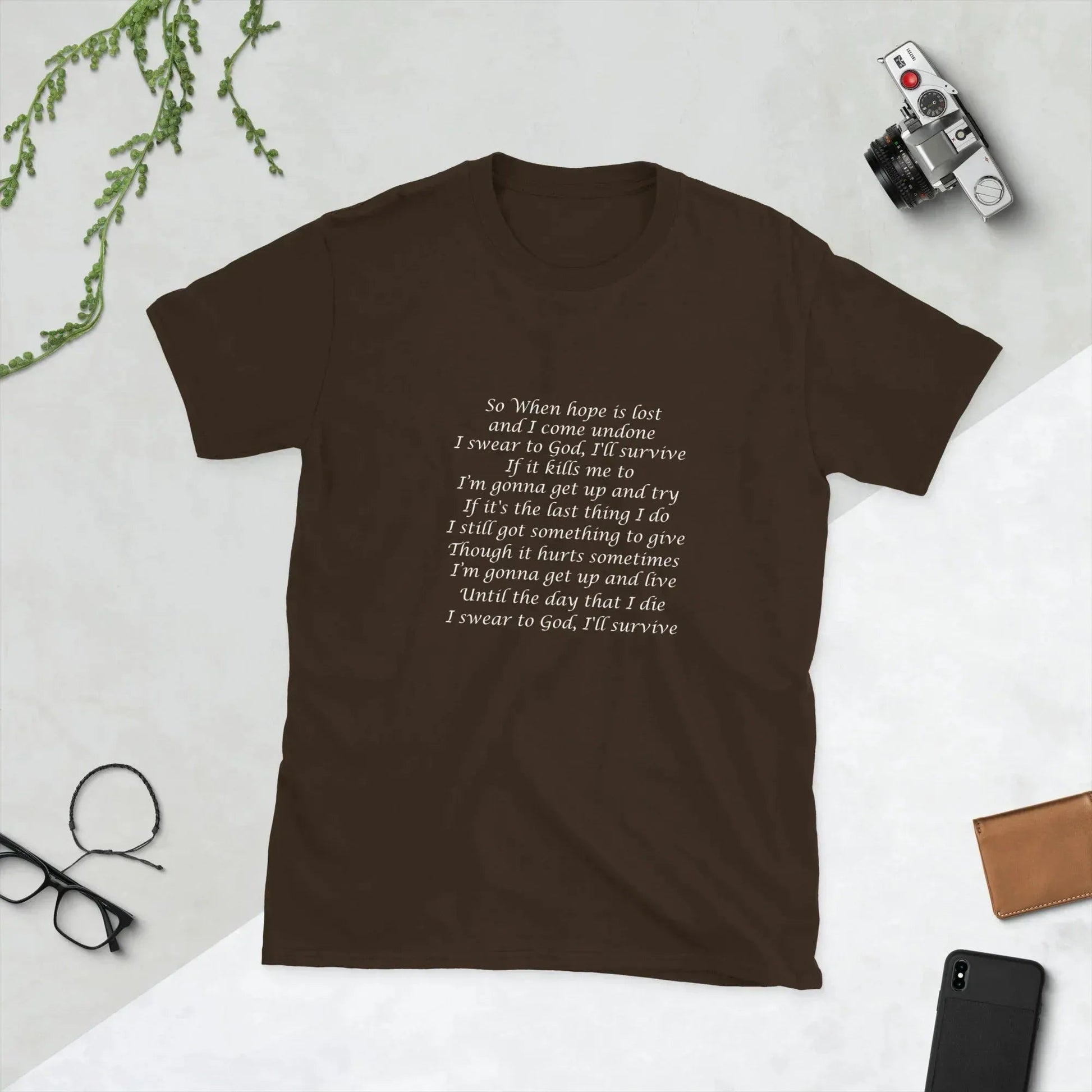 Lewis Capaldi Unisex T-Shirt - "Survive" Lyrics Design alcyone213k