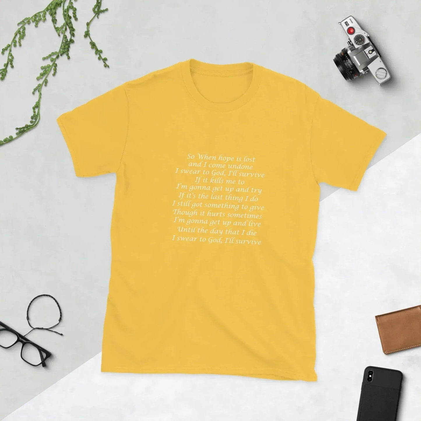 Lewis Capaldi Unisex T-Shirt - "Survive" Lyrics Design alcyone213k