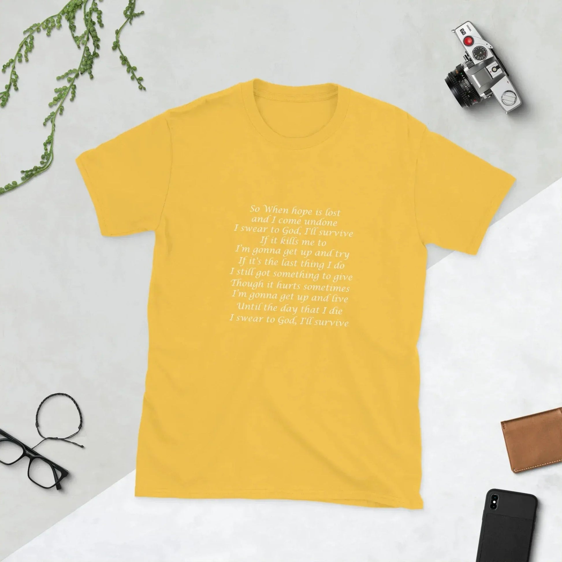 Lewis Capaldi Unisex T-Shirt - "Survive" Lyrics Design alcyone213k