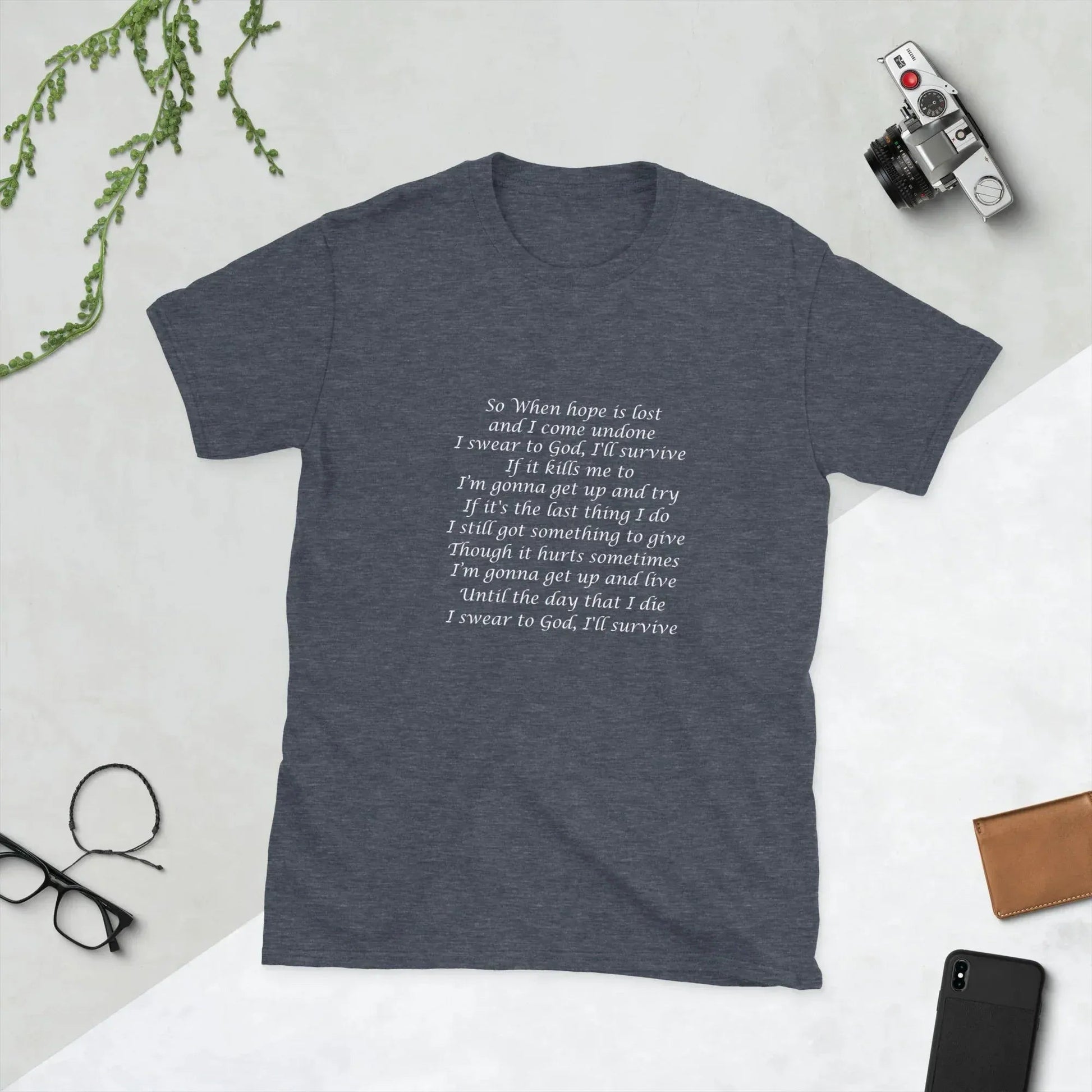 Lewis Capaldi Unisex T-Shirt - "Survive" Lyrics Design alcyone213k