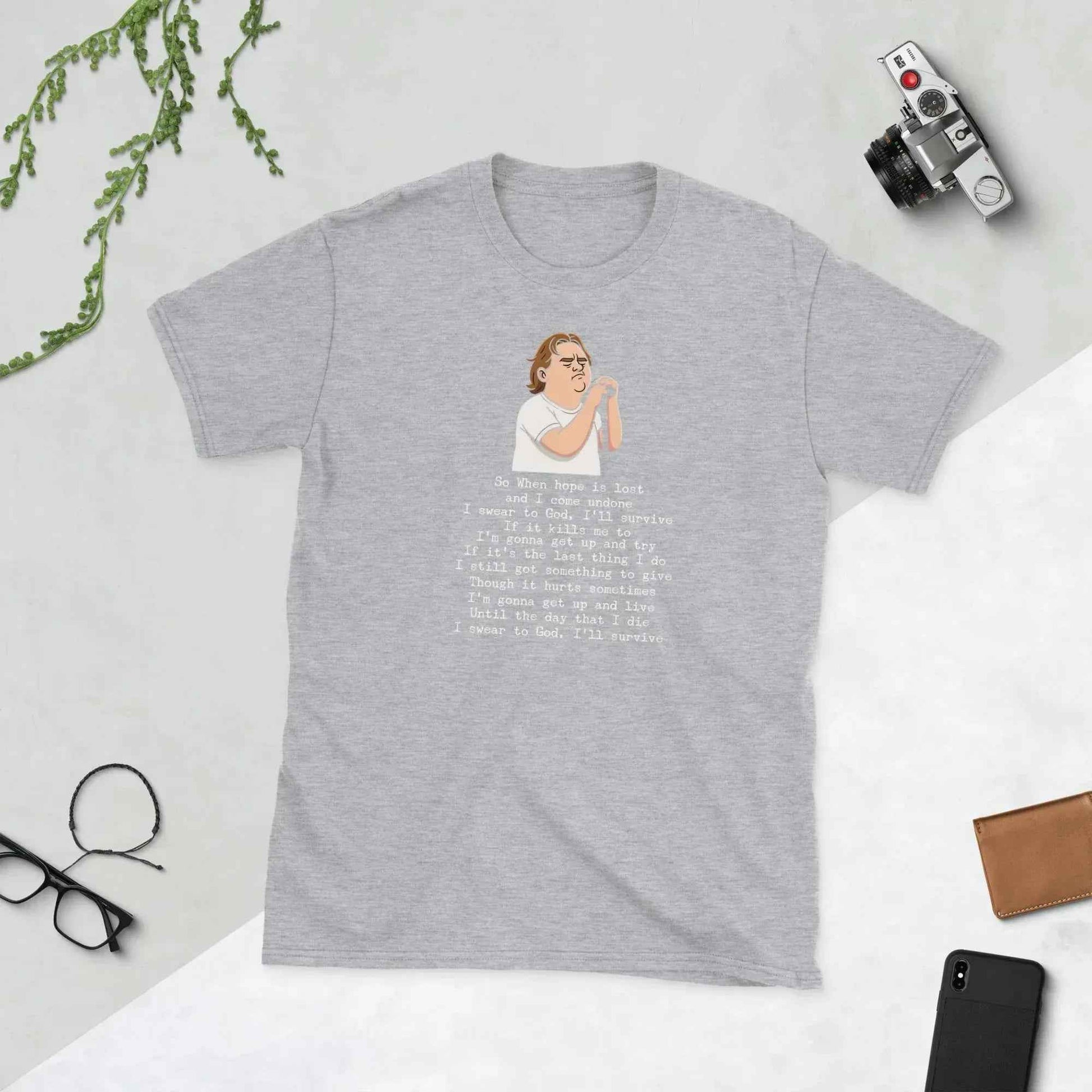Lewis Capaldi Unisex T-Shirt - "Survive" Lyrics Fan Merch alcyone213k