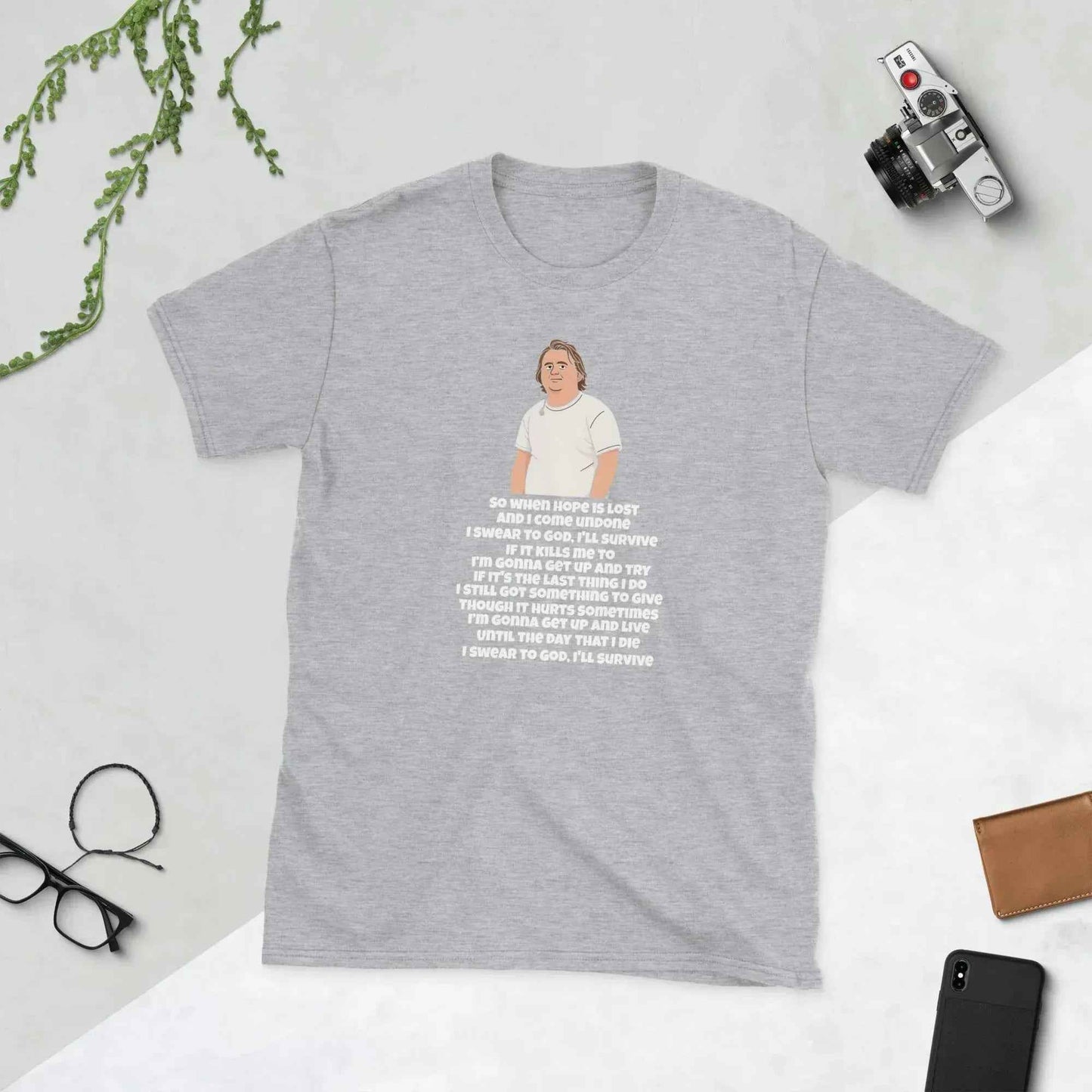 Lewis Capaldi Unisex T-Shirt - Survive Lyrics Shirt - Soft, Comfortable & Unisex Fit alcyone213k