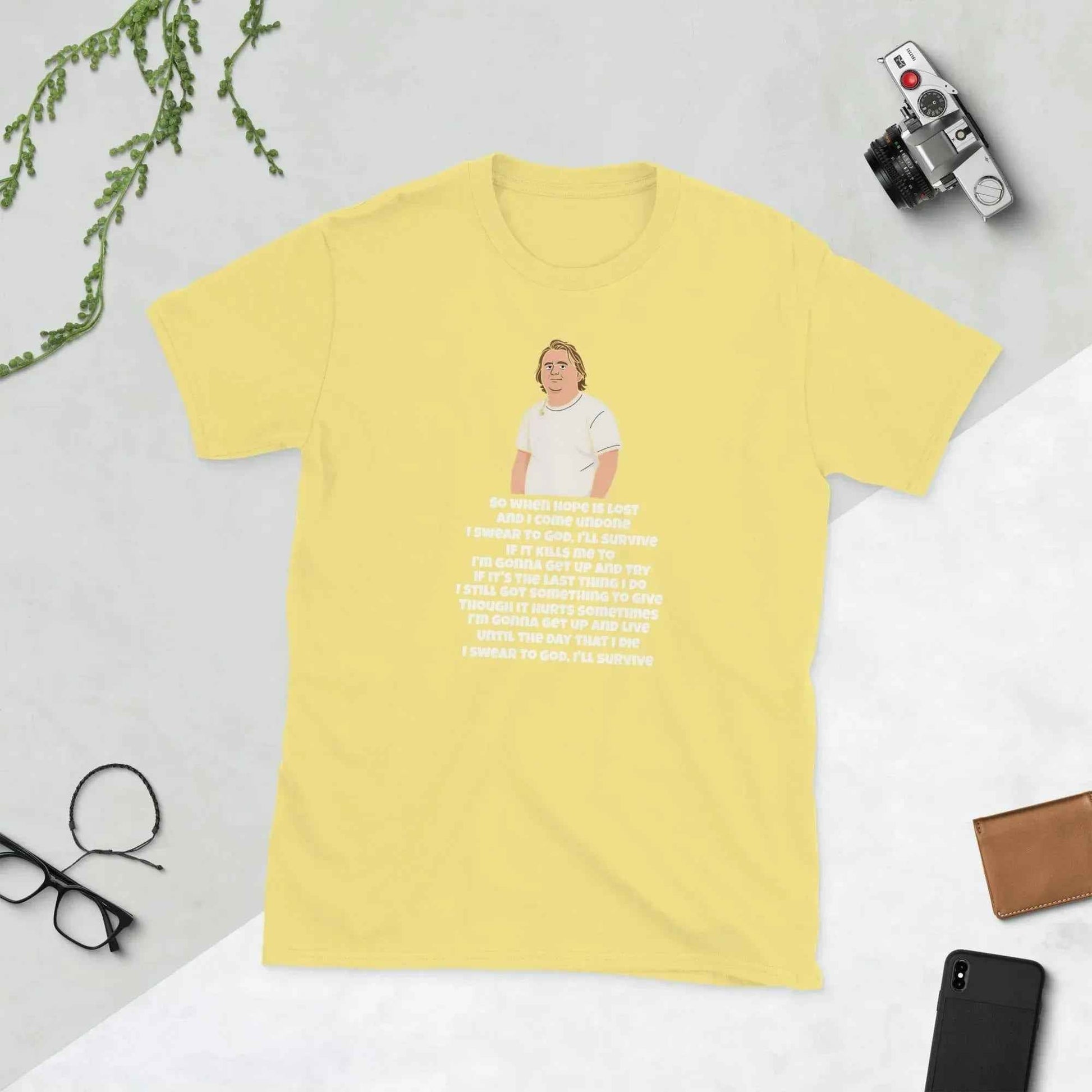 Lewis Capaldi Unisex T-Shirt - Survive Lyrics Shirt - Soft, Comfortable & Unisex Fit alcyone213k