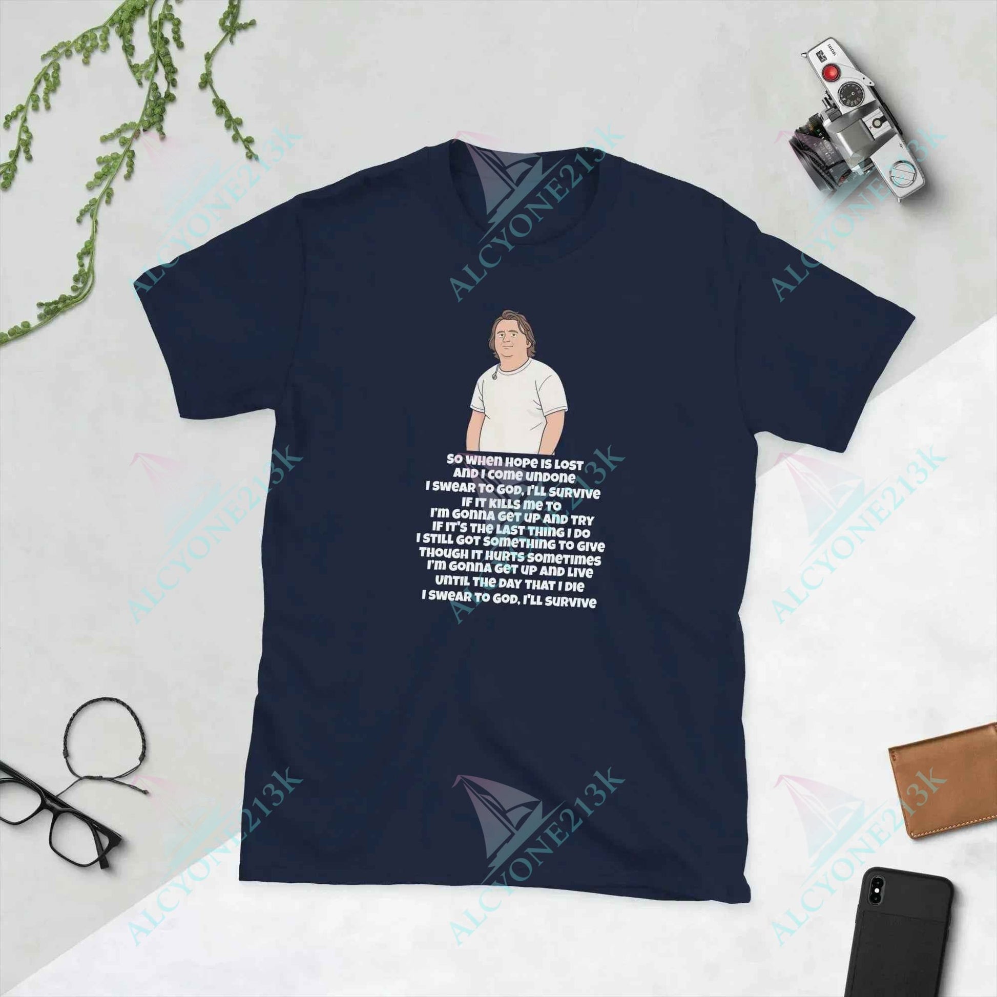 Lewis Capaldi Unisex T-Shirt - Survive Lyrics Shirt - Soft, Comfortable & Unisex Fit alcyone213k
