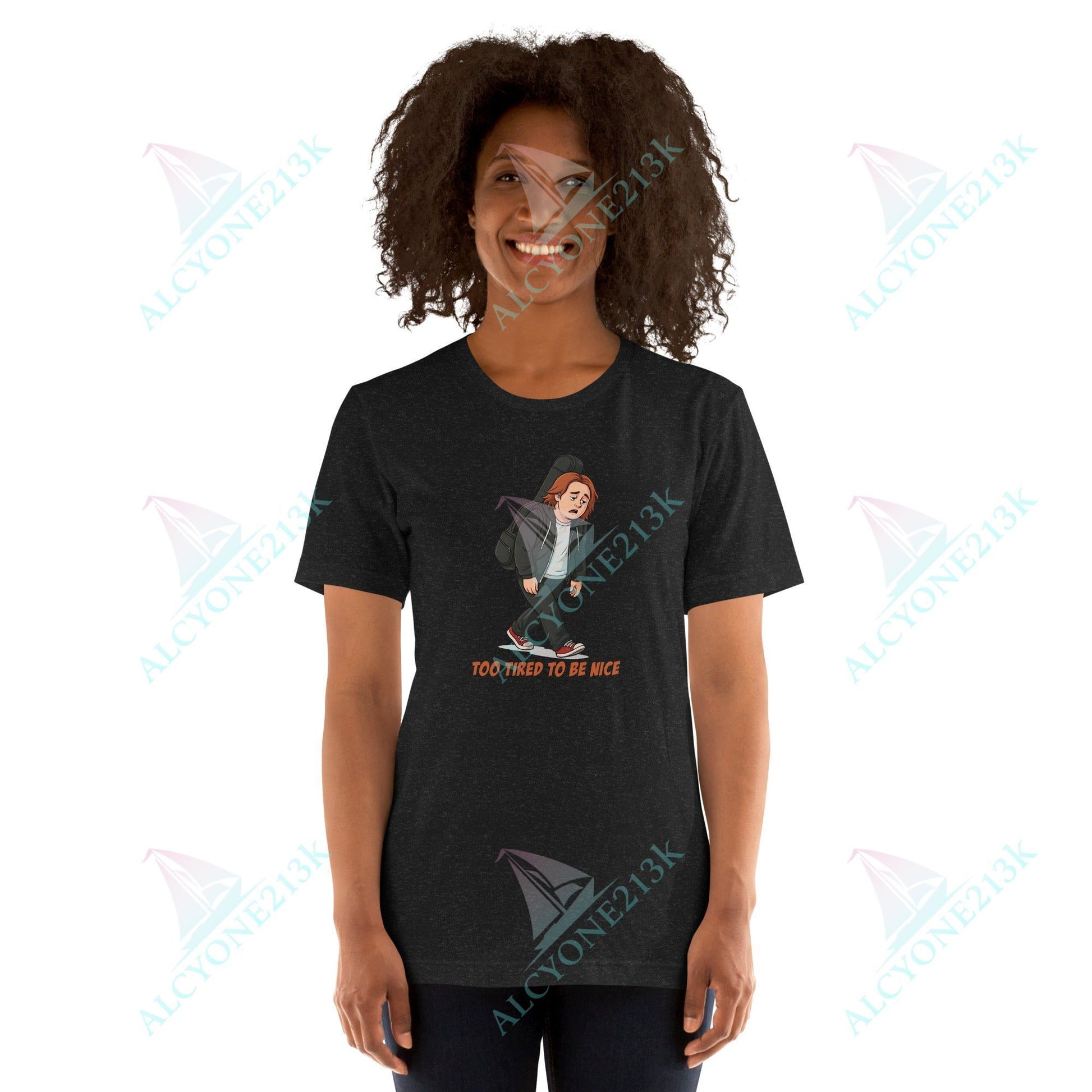 Lewis Capaldi Unisex T-Shirt - To Tired To Be Nice - Funny Quotes alcyone213k