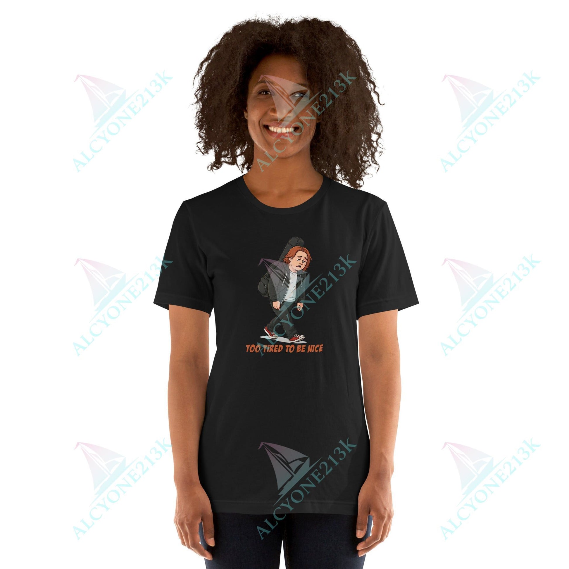 Lewis Capaldi Unisex T-Shirt - To Tired To Be Nice - Funny Quotes alcyone213k