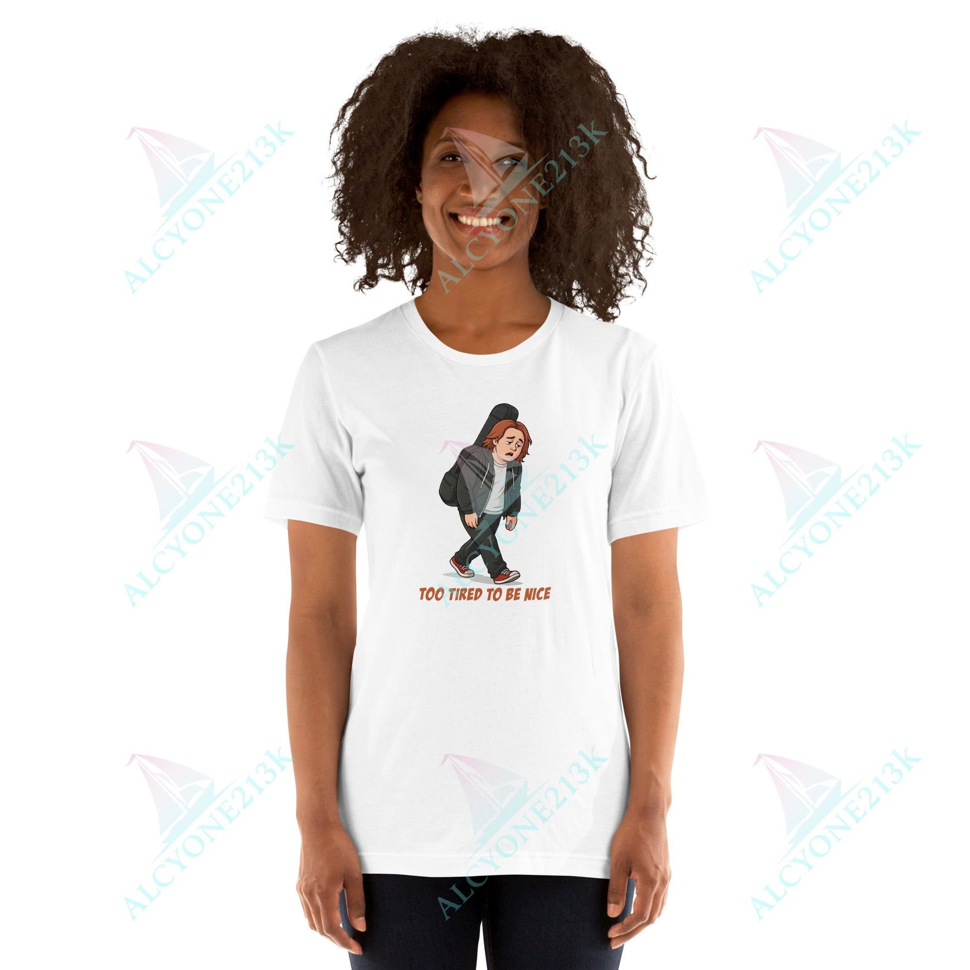 Lewis Capaldi Unisex T-Shirt - To Tired To Be Nice - Funny Quotes alcyone213k
